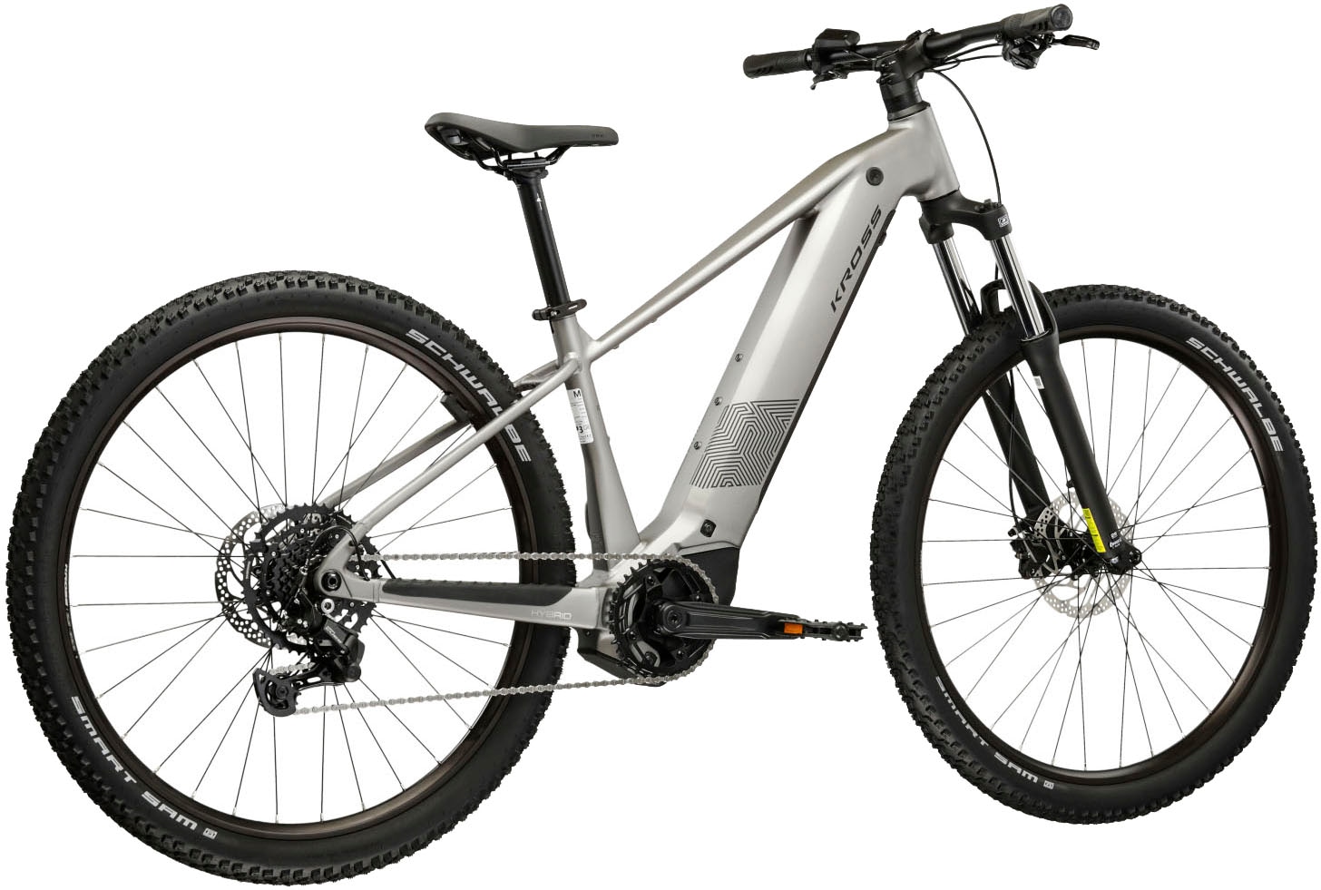 Kross »Influx Hybrid 2.0 16,7Ah / 600 Wh 29 Zoll silber 9 Gänge 2026« 9 Gang Shimano CUES U4000 Schaltwerk Kettenschaltung Mittelmotor 250 W BOSCH PERFORMANCE LINE PX Mittelmotor