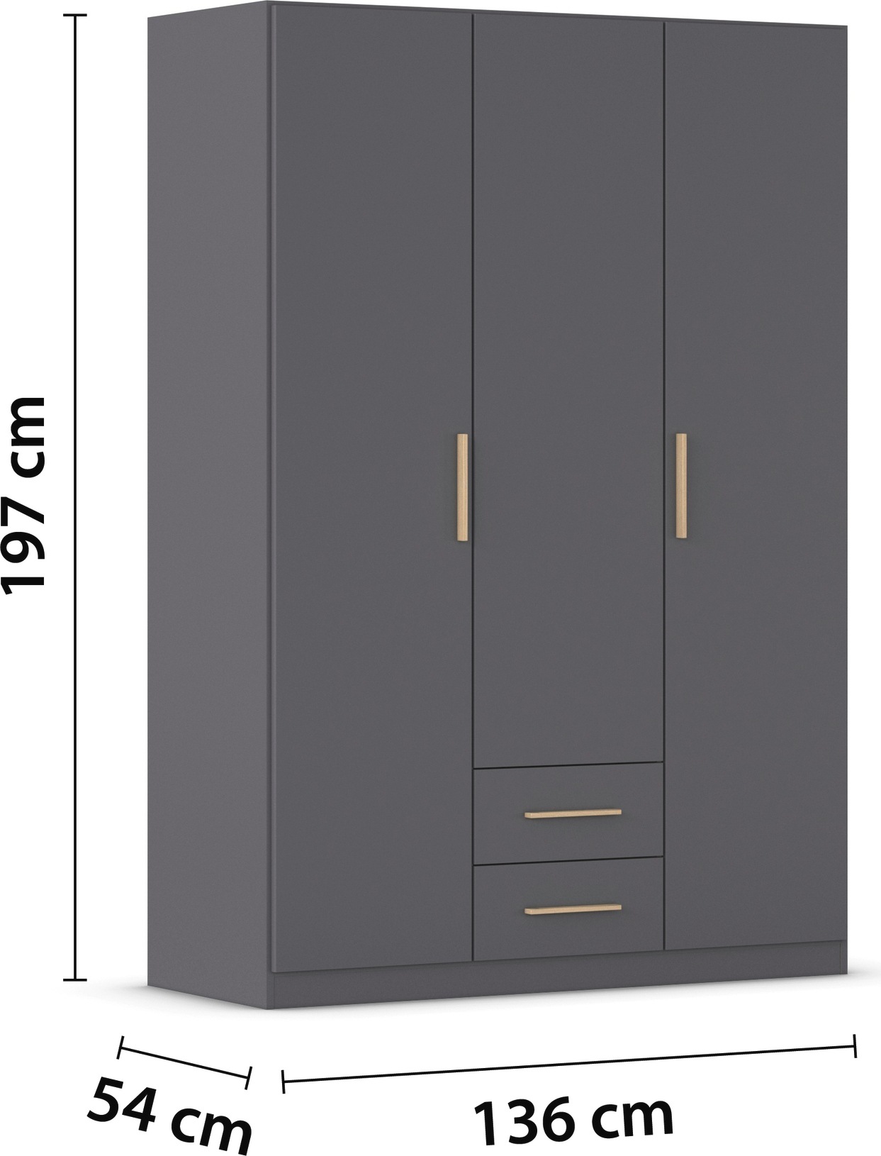 rauch Drehtürenschrank »Kleiderschrank Schrank Garderobe KREFELD optional mit Spiegel«, mit 3 Griff-Varianten, inkl. praktischen Schubladen MADE IN GERMANY
