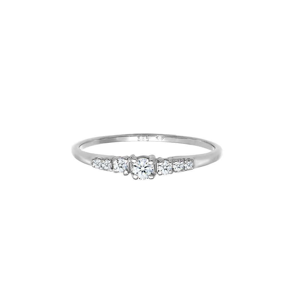 Elli DIAMONDS Verlobungsring »Verlobung Diamanten (0.14 ct) 585 Gold«