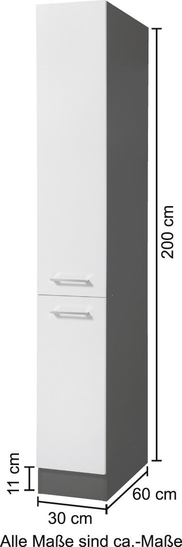 KOCHSTATION Apothekerschrank »KS-Paris«, Breite 30 cm