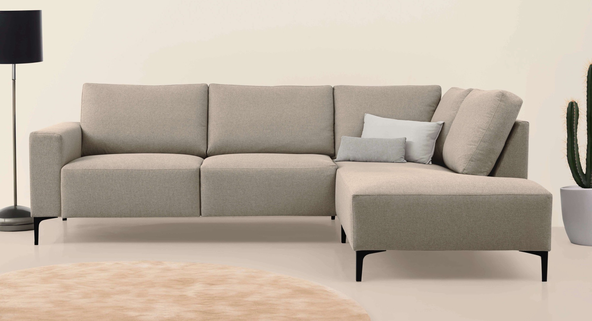 Home affaire Ecksofa "Tournon, L-Form, Breite 256 cm, Webstoff, Chenille" D günstig online kaufen
