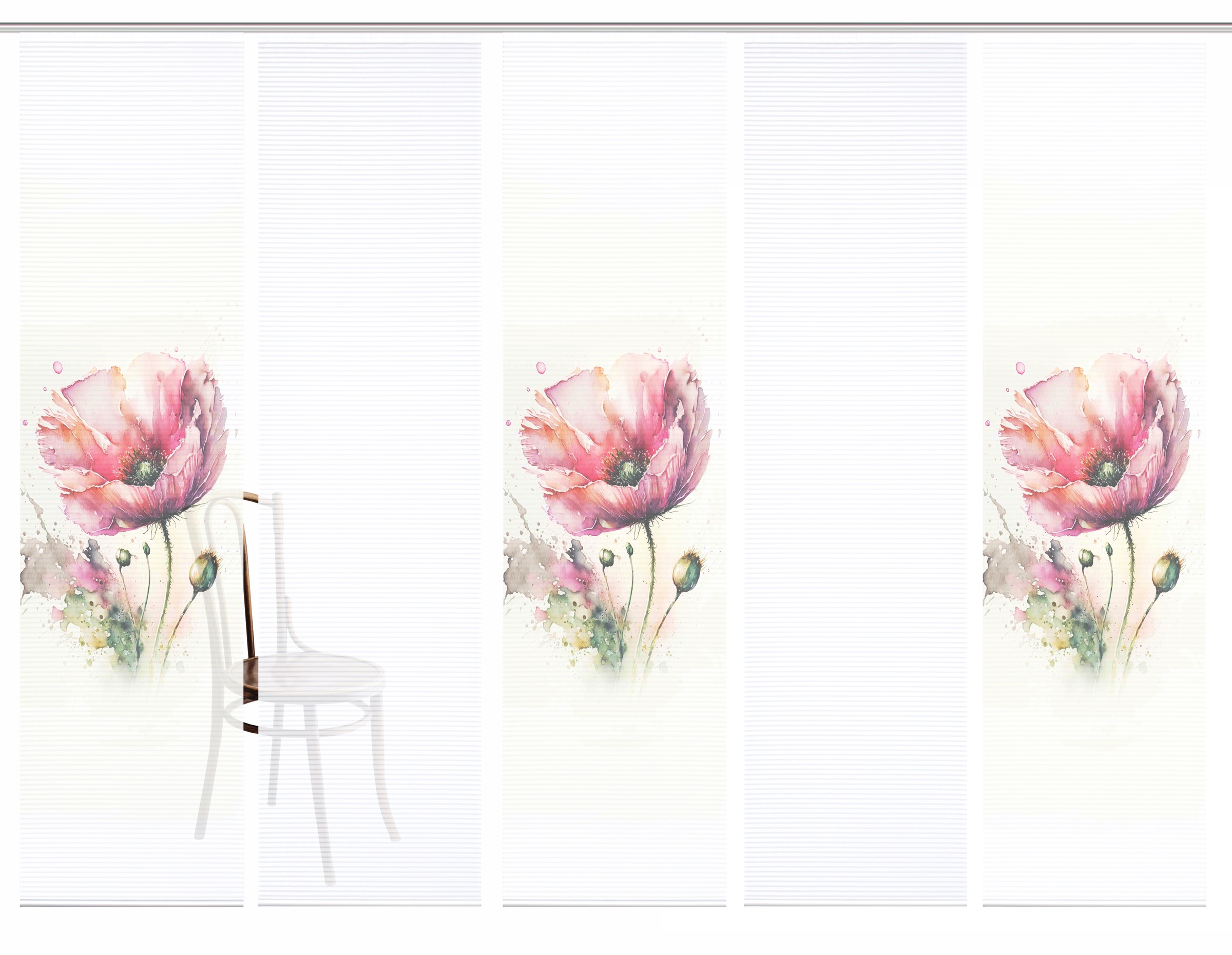 HOME in green Schiebegardine »MELIORA« Paneelwagen 5 Stk. tlg. Bambusoptik, günstig online kaufen