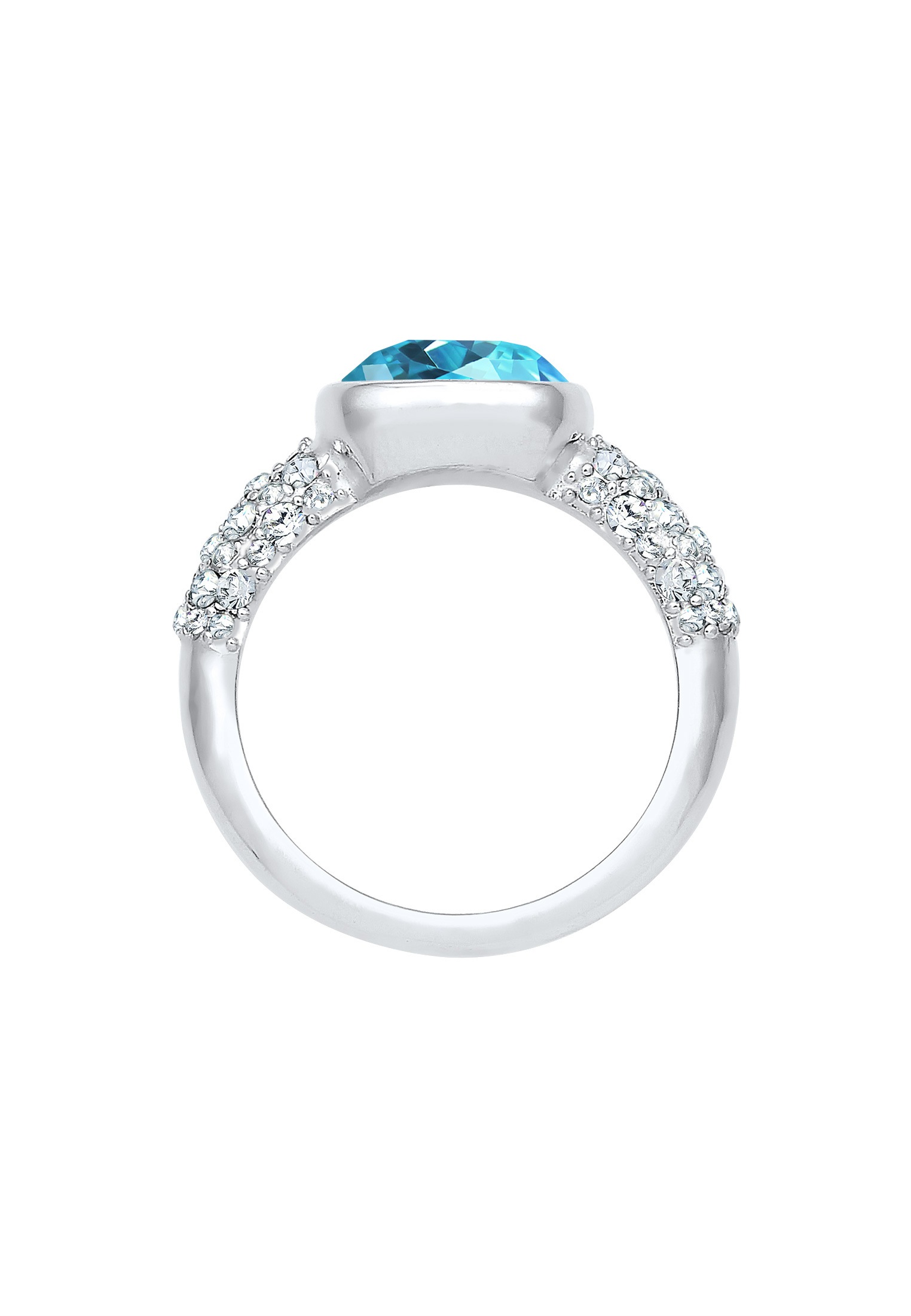 Elli Premium Verlobungsring »Glas Kristalle Hellblau 925 Sterling Silber«
