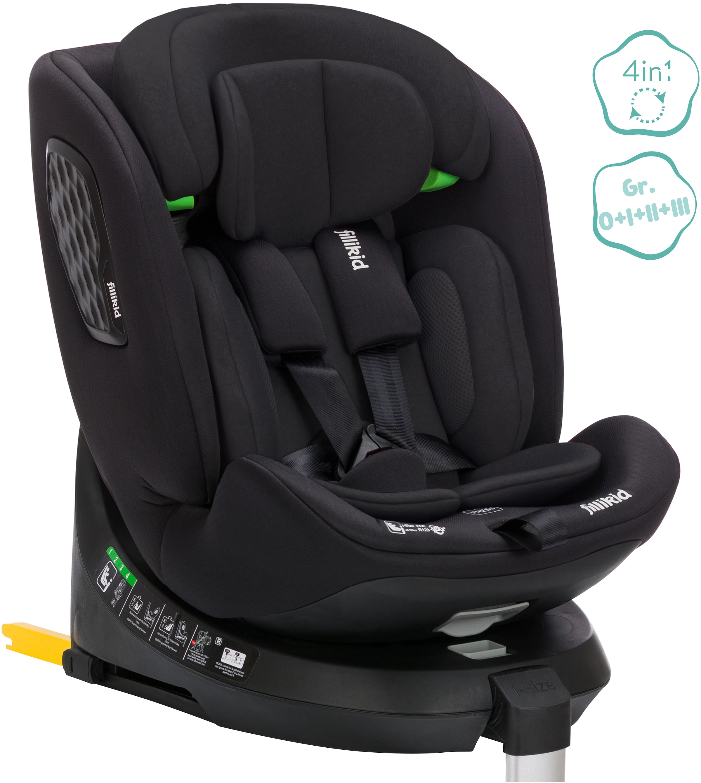 Fillikid Autokindersitz »Aris« 360° drehbar, inkl. Isofix