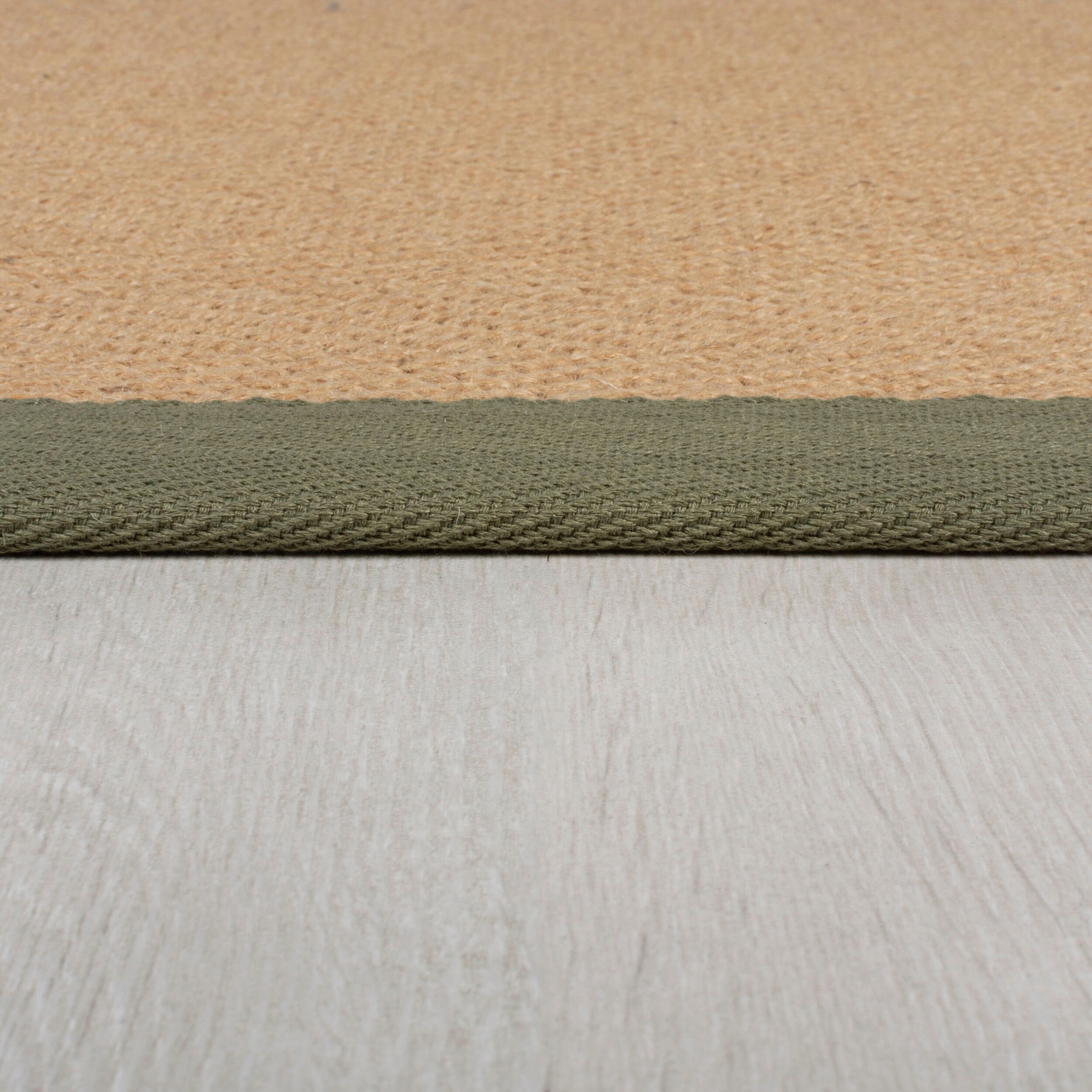 FLAIR RUGS Teppich »Kira mit Fischgrätmuster, aus Jute«, rechteckig, 3 mm Höhe