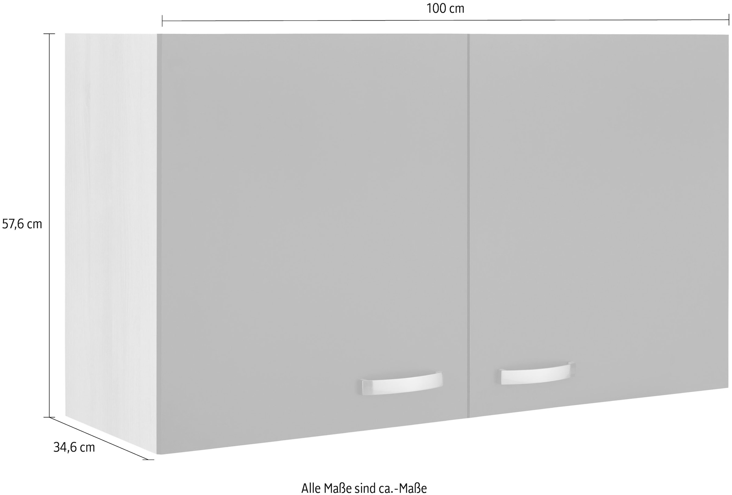 OPTIFIT Hängeschrank »Faro«, mit Metallgriffen, Breite 100 cm