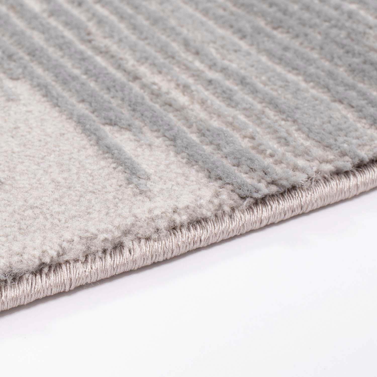 5. Bild von Carpet City Teppich »Platin 7737«, rechteckig, Kurzflor, Streifen-Optik, Glänzend durch Polyester