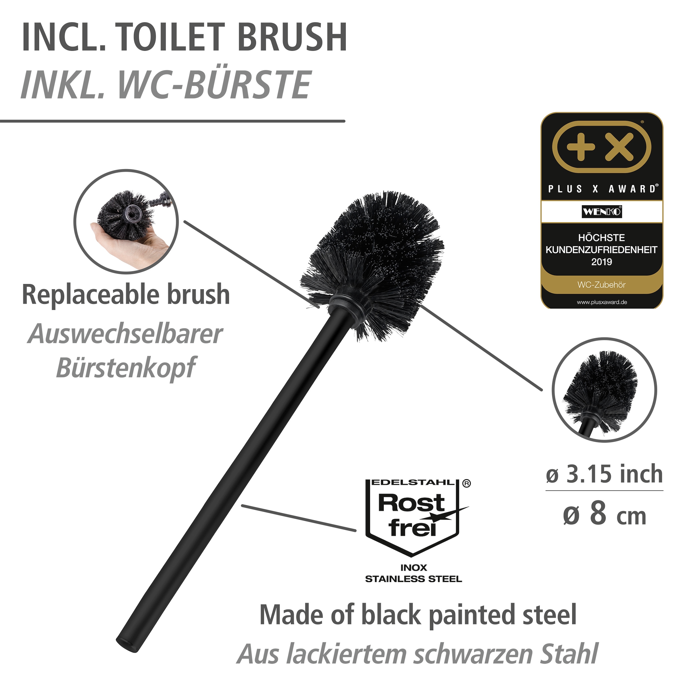 WENKO WC-Garnitur »Rivalta Allegre«, aus Bambus-Stahl-Edelstahl, aus Rattan und Bambus