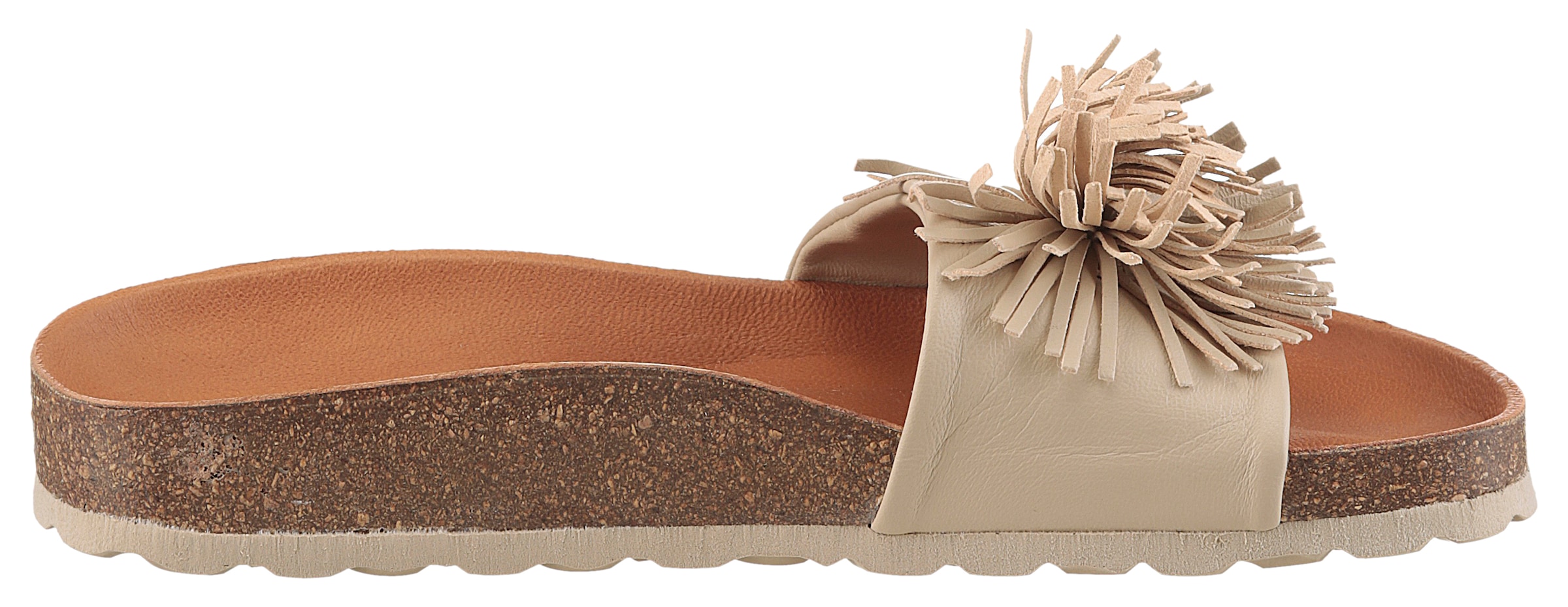 VERBENAS Pantolette »Reina Ecobrush«, Sommerschuh, Schlappen, Strandschuh für den Sommer