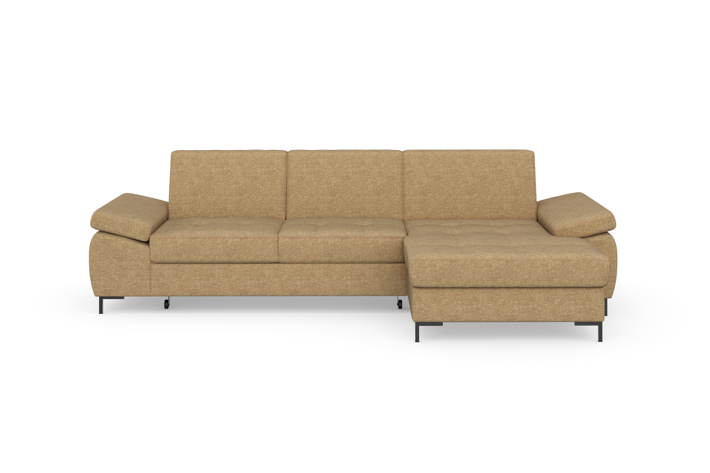 DOMO collection Ecksofa »Capelo L-Form«, mit Armteilverstellung, wahlweise mit Bettfunktion, Federkern