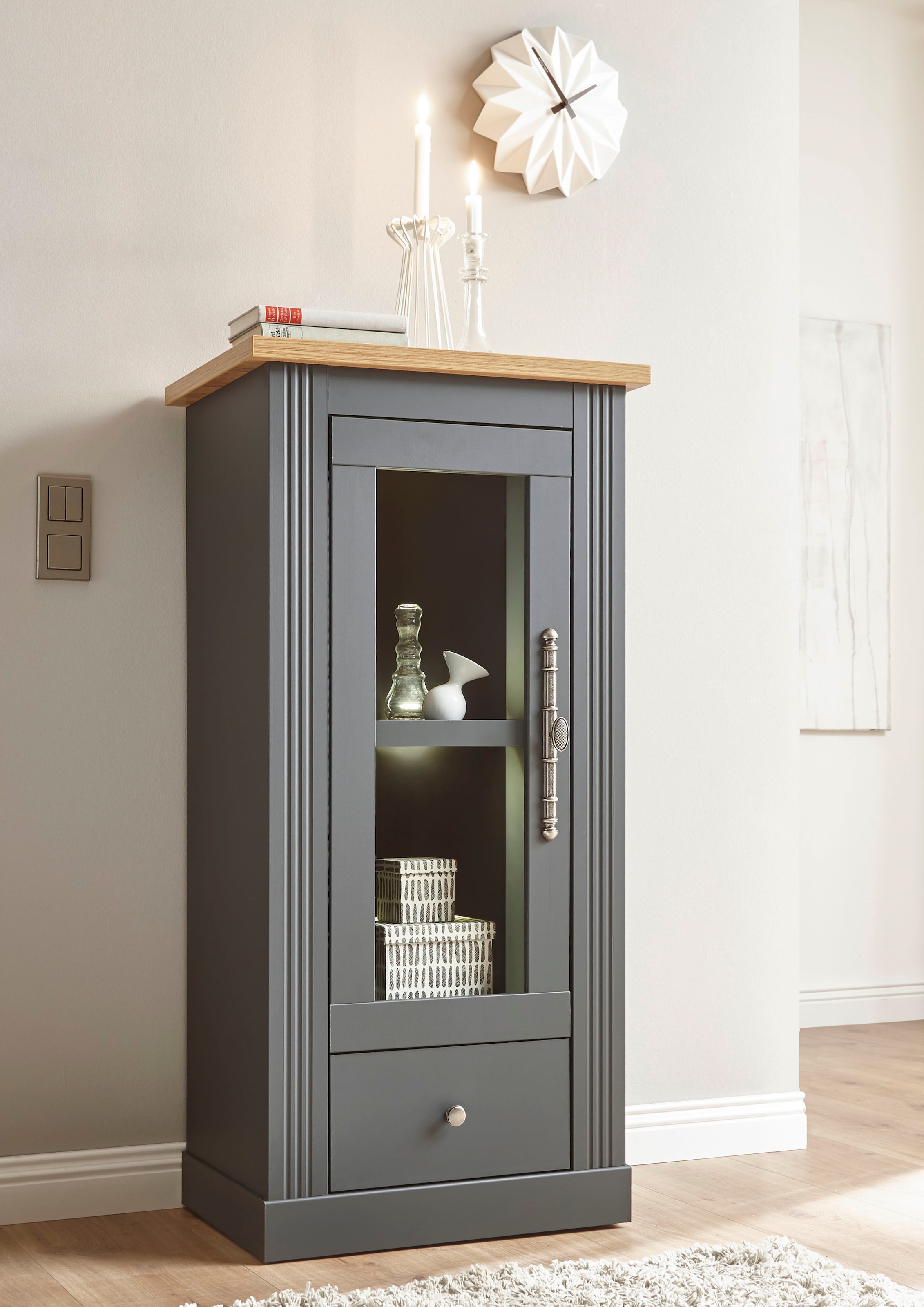 Home affaire Vitrine »Westminster«, im romantischen landhausstil