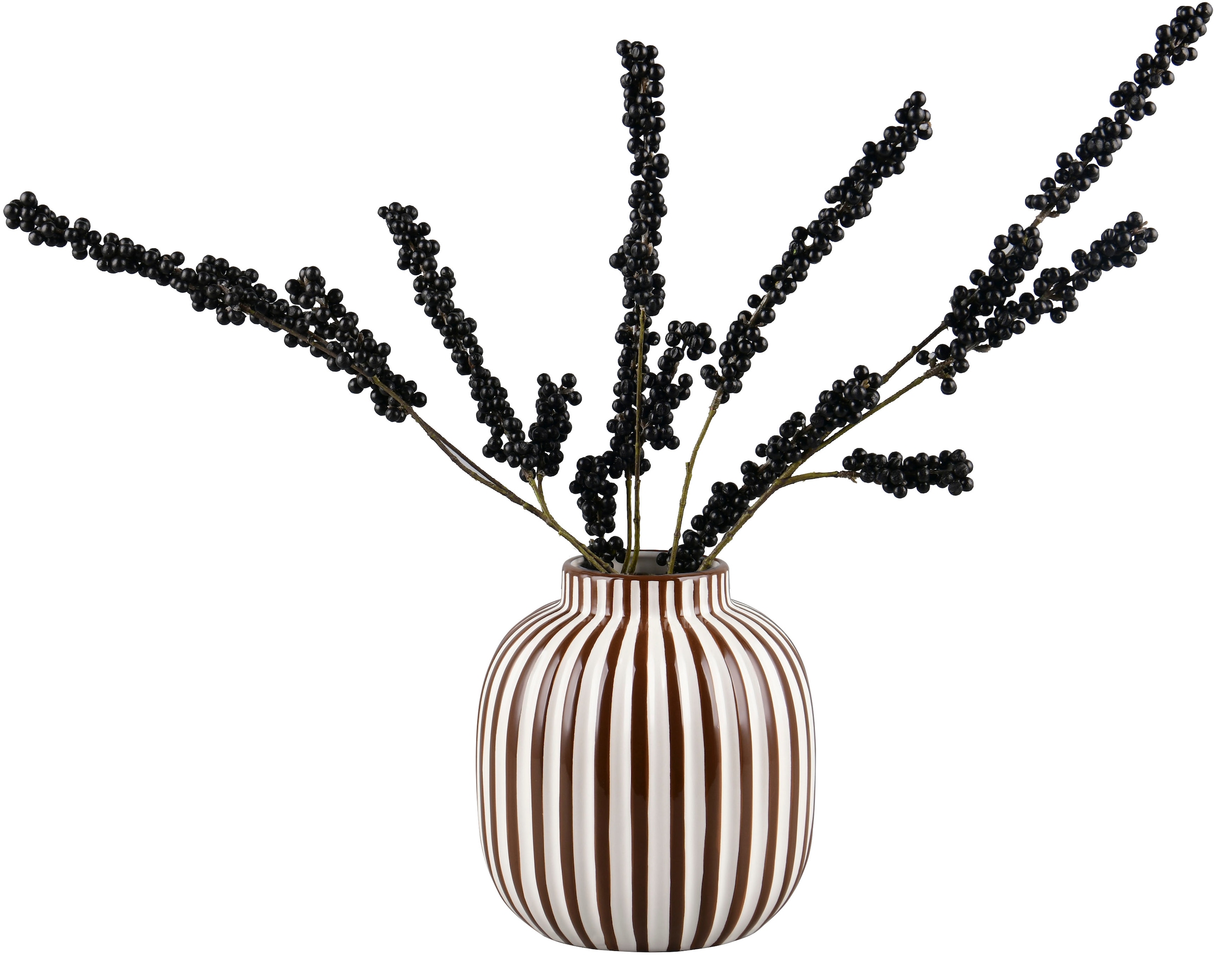 MIRRORS AND MORE Dekovase »SAVANNA« Dekovase mit Streifen günstig online kaufen