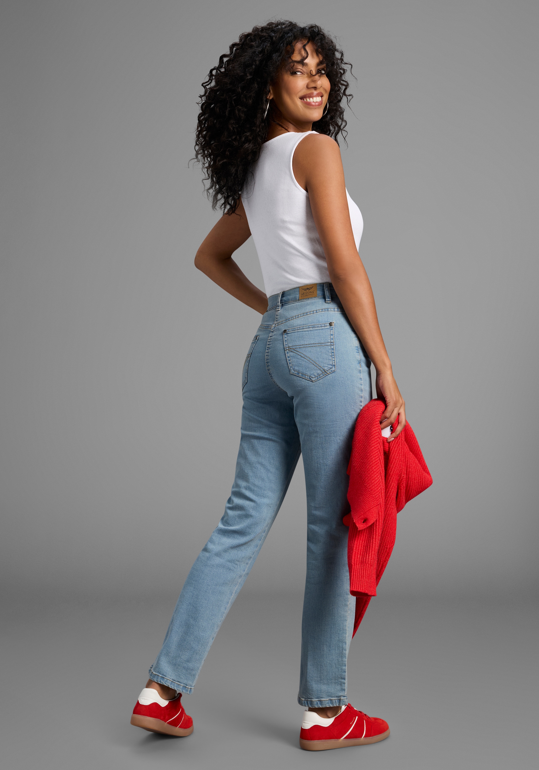 Arizona Gerade Jeans »Annett«, bequeme Passform, 5-Pocket-Style, hohe Taille