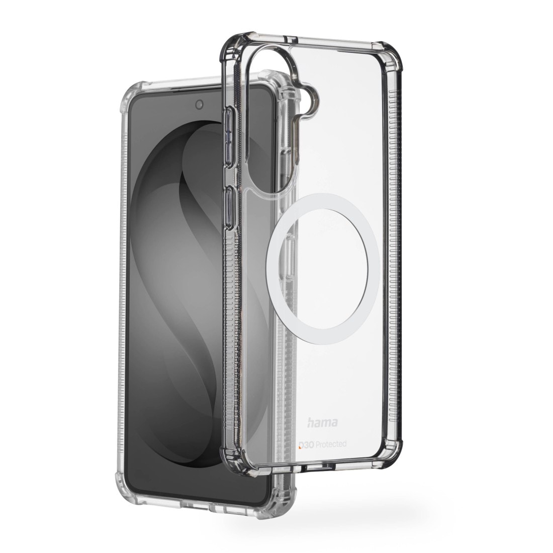 Hama Smartphone-Hülle »Handyhülle mit D3O-Technologie für Samsung Galaxy S26 FE« Smartphones D3O-Technologie, Fallschutz bis 3,5 m, Magnetring, Qi2-kompatibel