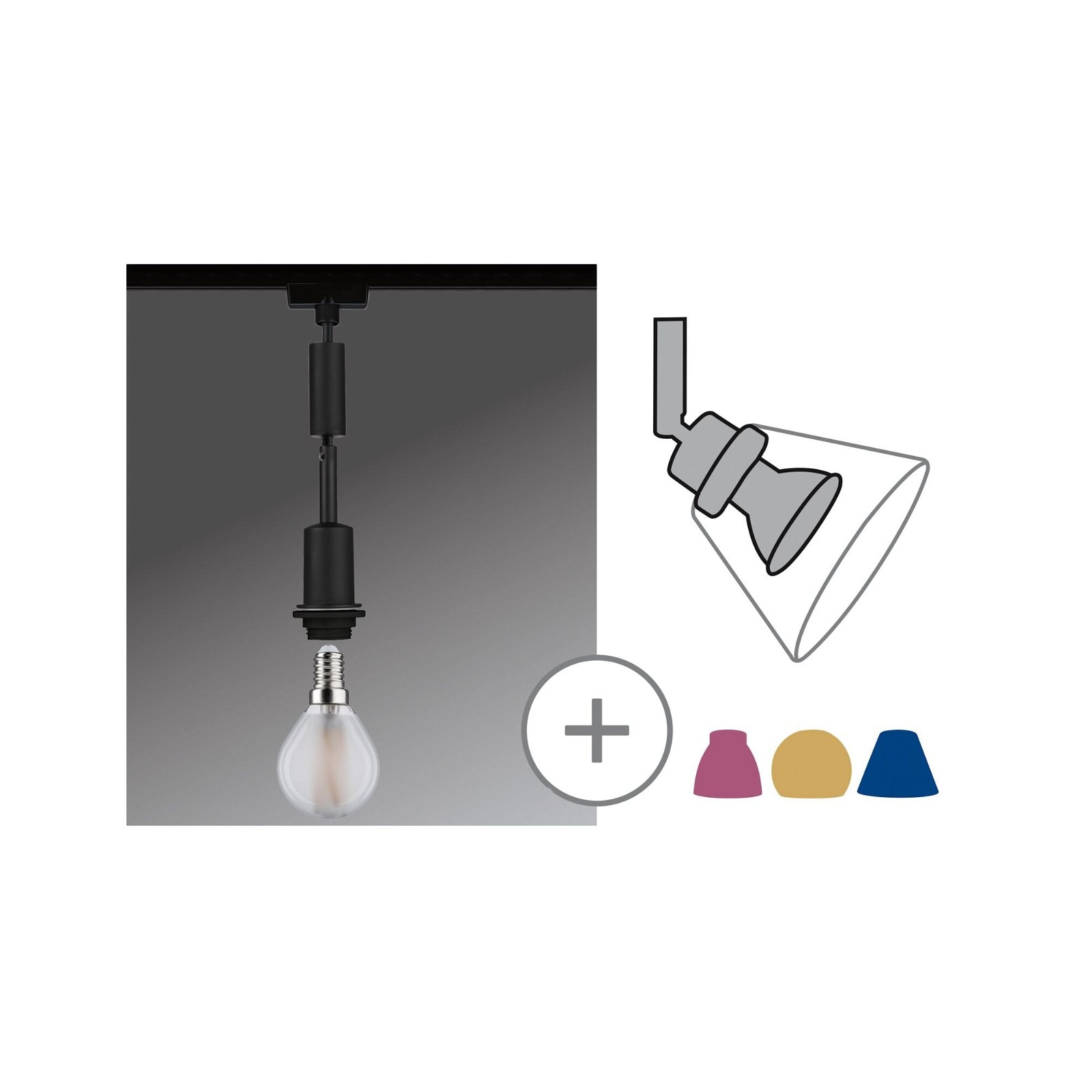 Paulmann Schienensystem-Leuchten »URail Pendel DecoSystems Basic E14 max. 20W dimmbar 230V«, Einzelspot, dimmbar