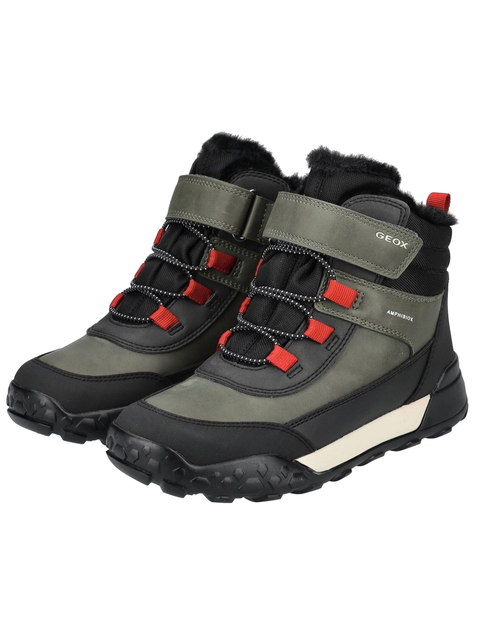 Geox Schnürstiefelette »Geox Stiefelette Lederimitat/Textil«