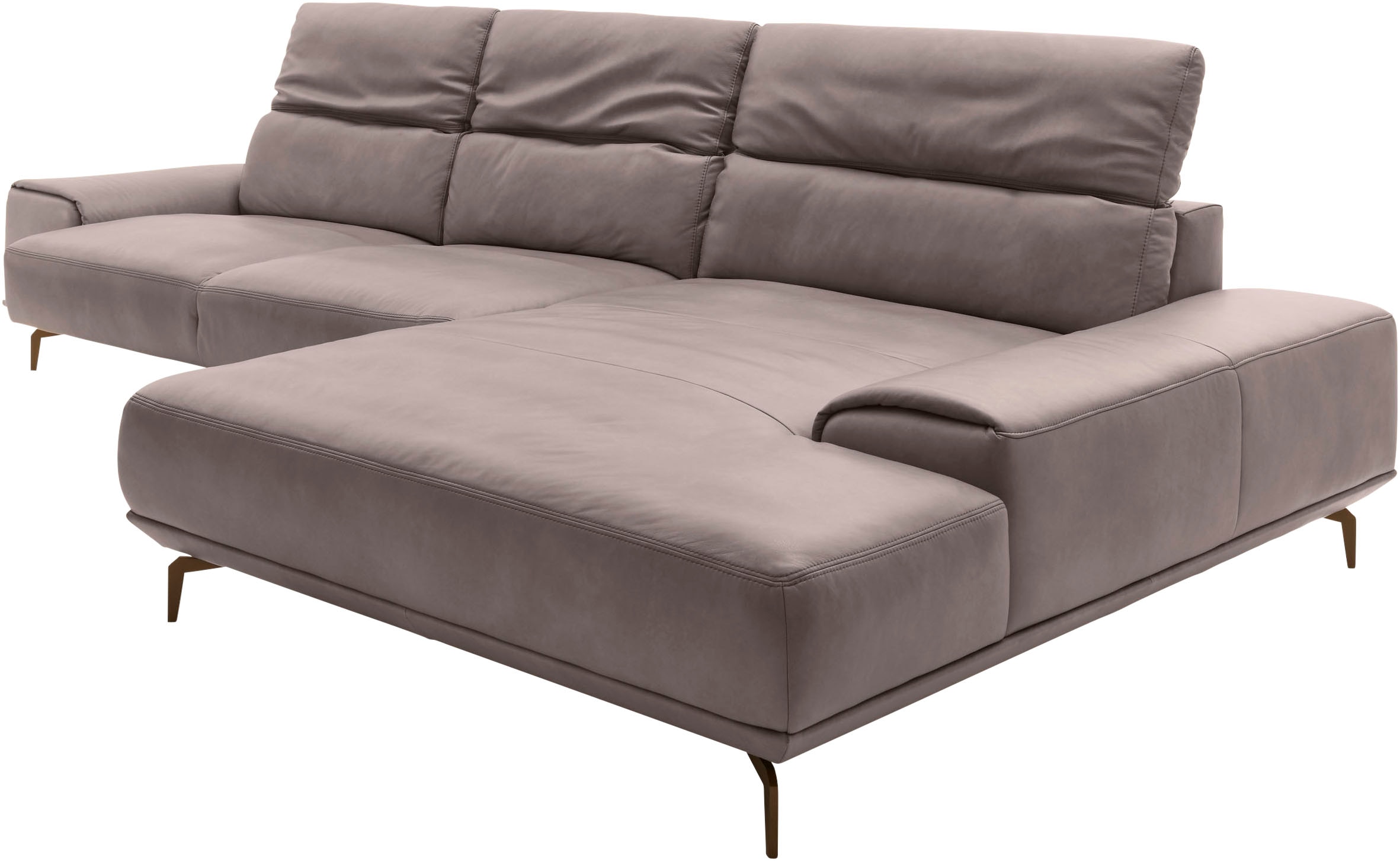 Musterring Wohnlandschaft »MR 2490«, Bronze-Fuß, Sitzhöhe 48cm, wahlweise mit Funktionen, Maße 342 x 207 cm