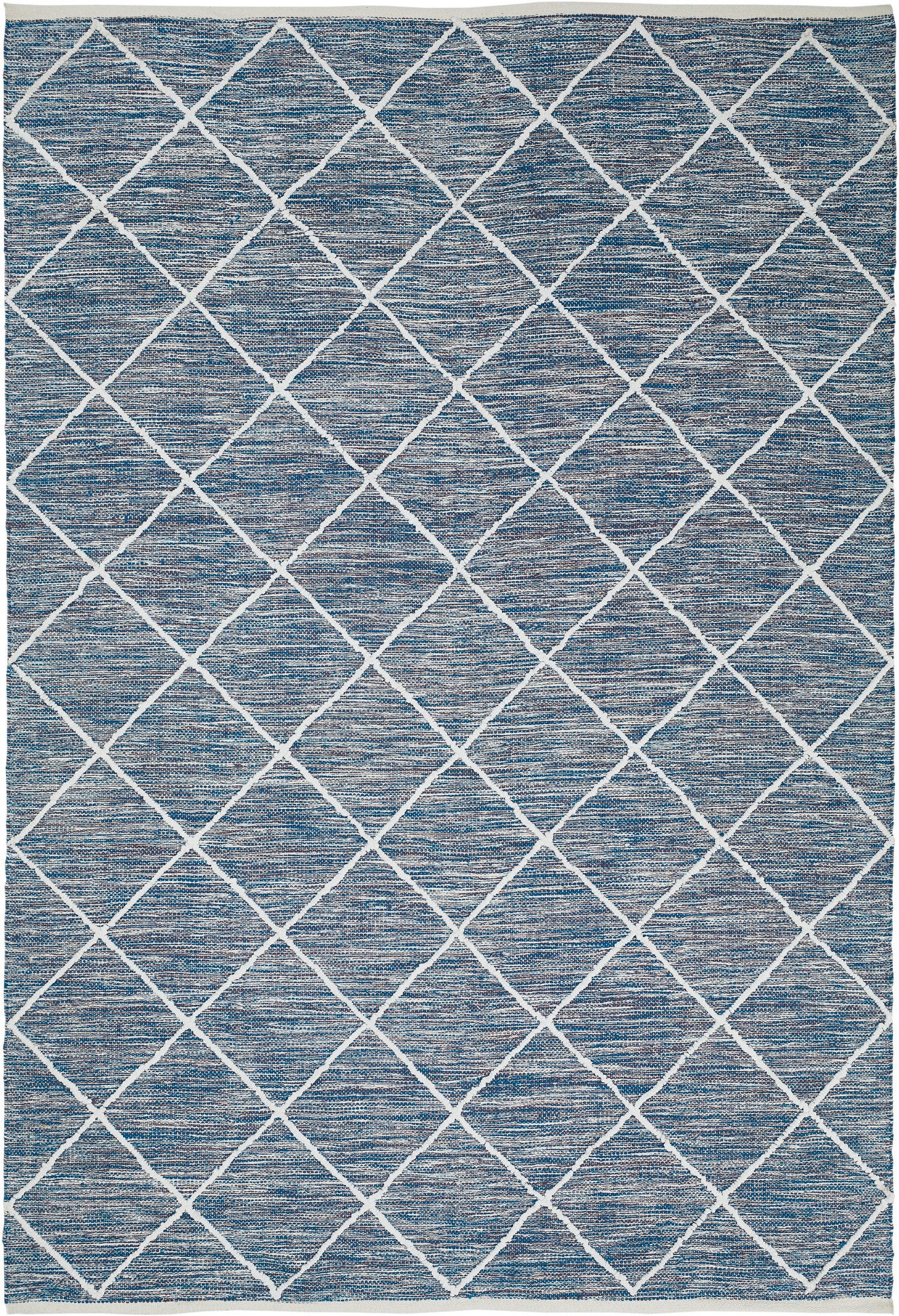 LUXOR living Teppich »Pantin«, rechteckig, 8 mm Höhe, Handweb, Flachgewebe, reine Baumwolle, handgewebt, Rauten Design