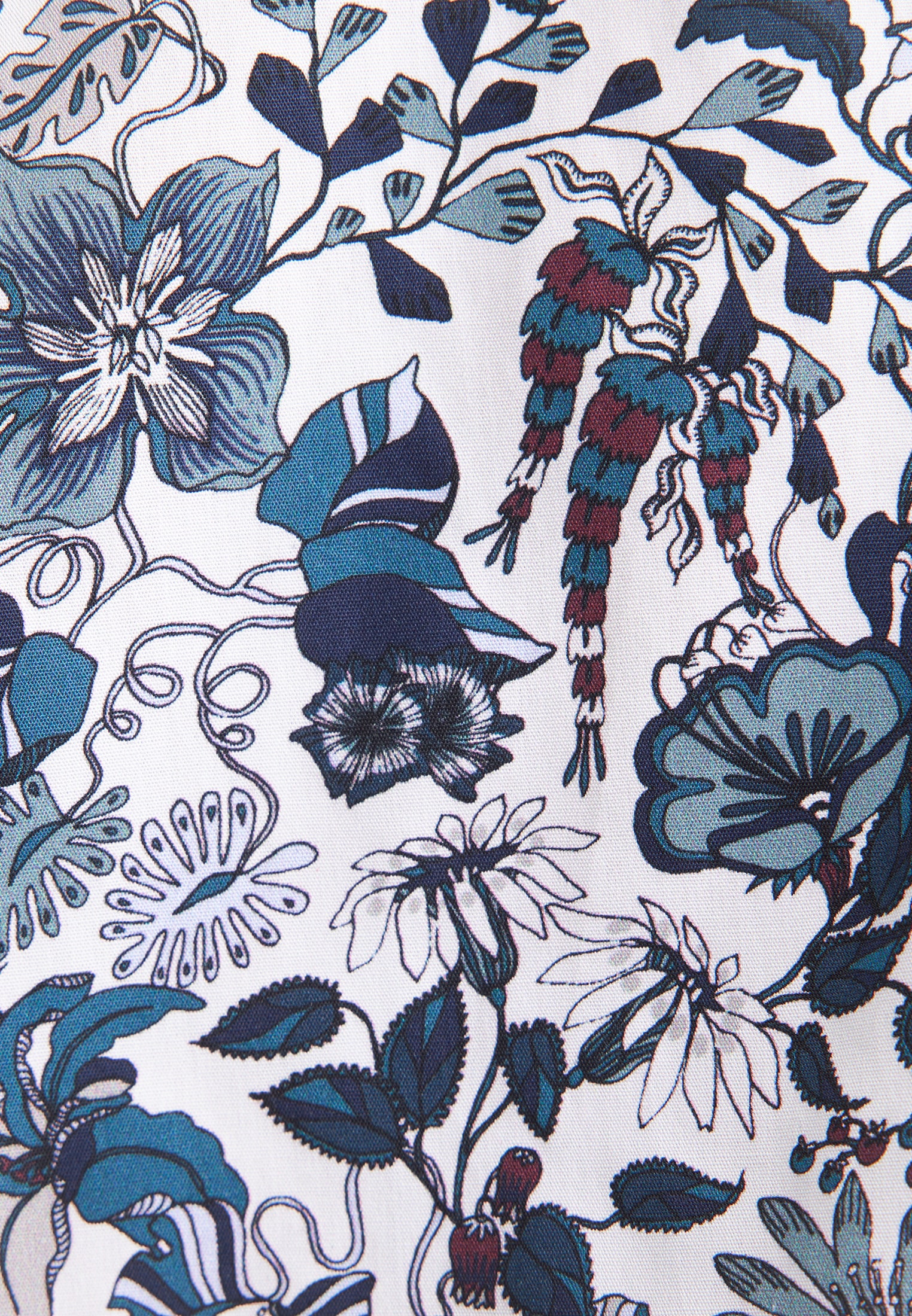 seidensticker Businesshemd »Schwarze Rose« Slim 1/1 Kentkragen Geblümt