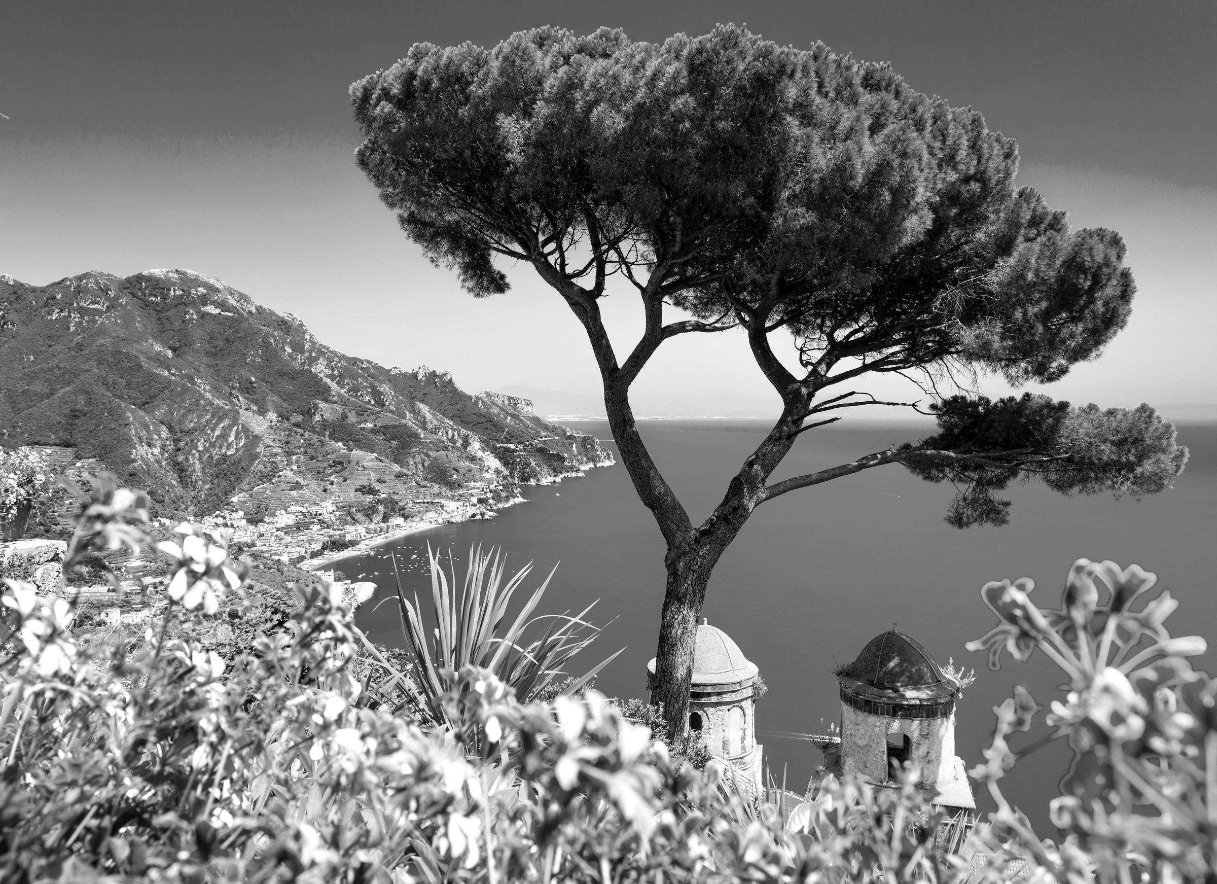 Papermoon Fototapete »Landschaft Schwarz & Weiß« günstig online kaufen