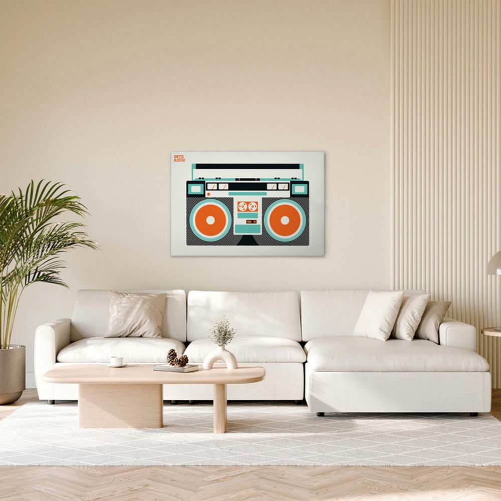 A.S. Création Leinwandbild »Ghetto Blaster - Wandbild Creme Schwarz Keilrah günstig online kaufen