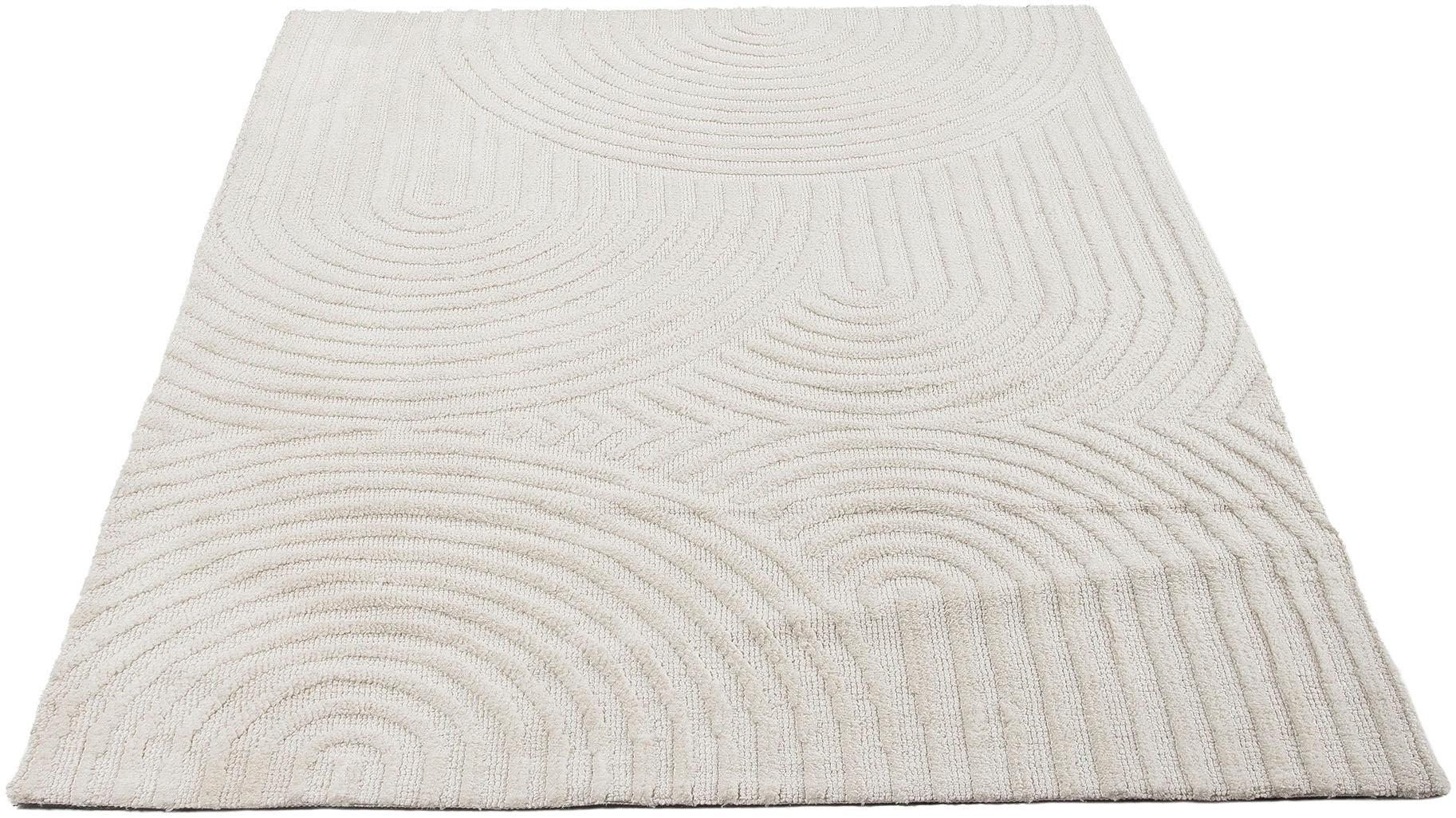 carpetfine Teppich »Holly Zen 1«, rechteckig, 12 mm Höhe, Hoch-Tief-Effekt, günstig online kaufen