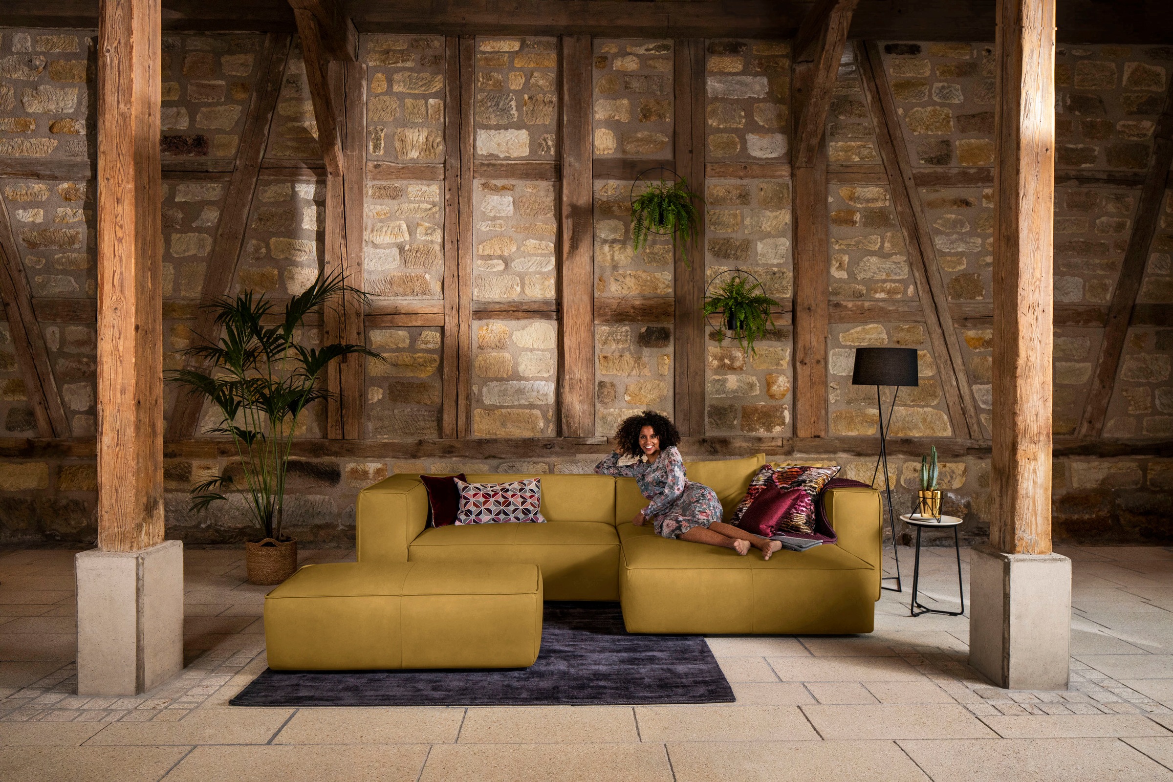 W.SCHILLIG Ecksofa »around-the-block«, (Spar-Set), inklusive Hocker, mit el günstig online kaufen