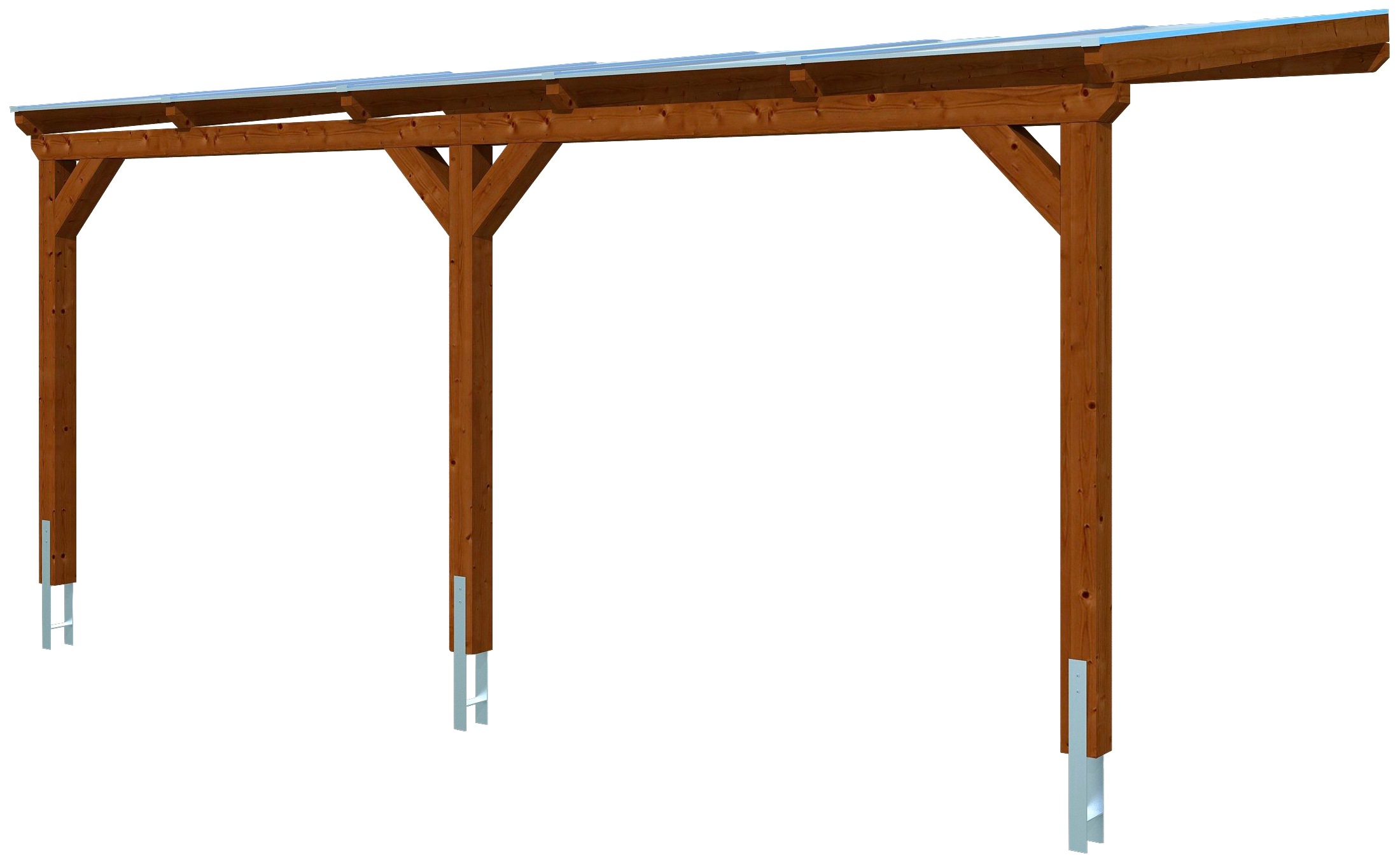 Skanholz Anlehncarport »Vogtland«, Leimholz-Nordisches Fichtenholz, 276 cm, braun