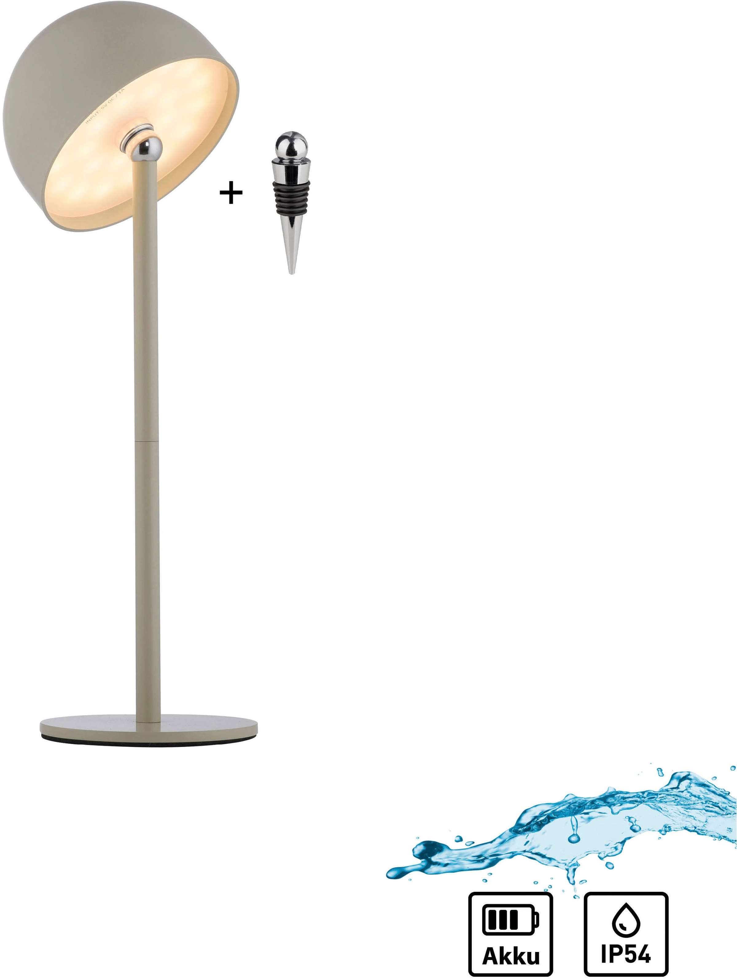 my home Tischleuchte »Akku Tischleuchte Hesper Indoor Outdoor, magnetischer günstig online kaufen