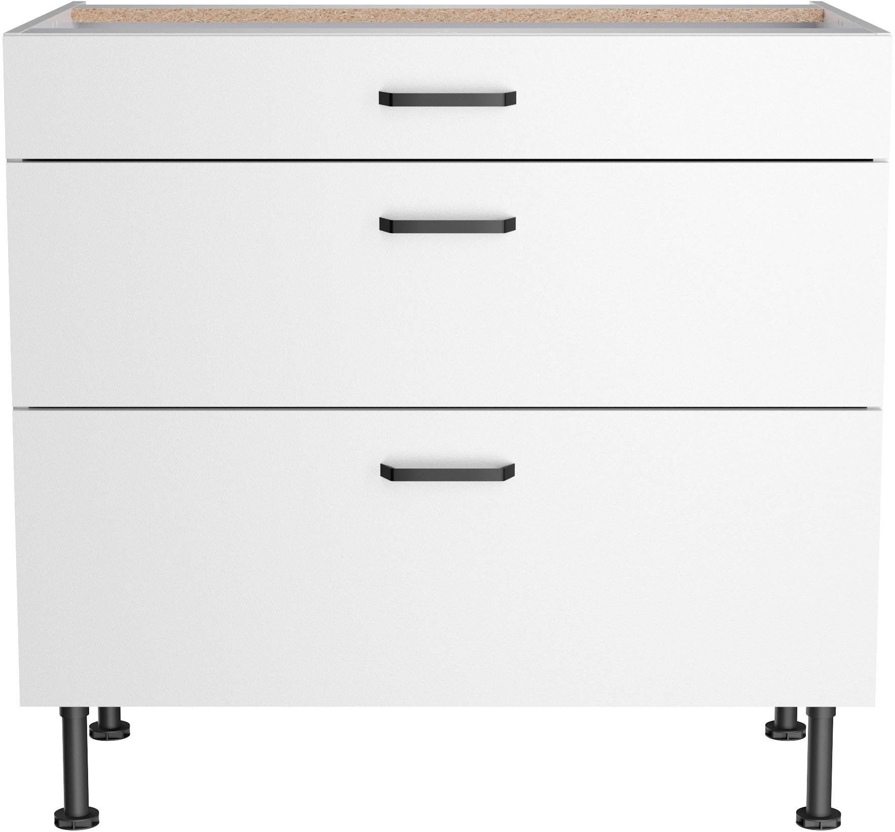 KOCHSTATION Unterschrank »KS-Paula« 90 cm breit, 87 cm hoch, mit 1 Schubkasten, 2 Auszüge