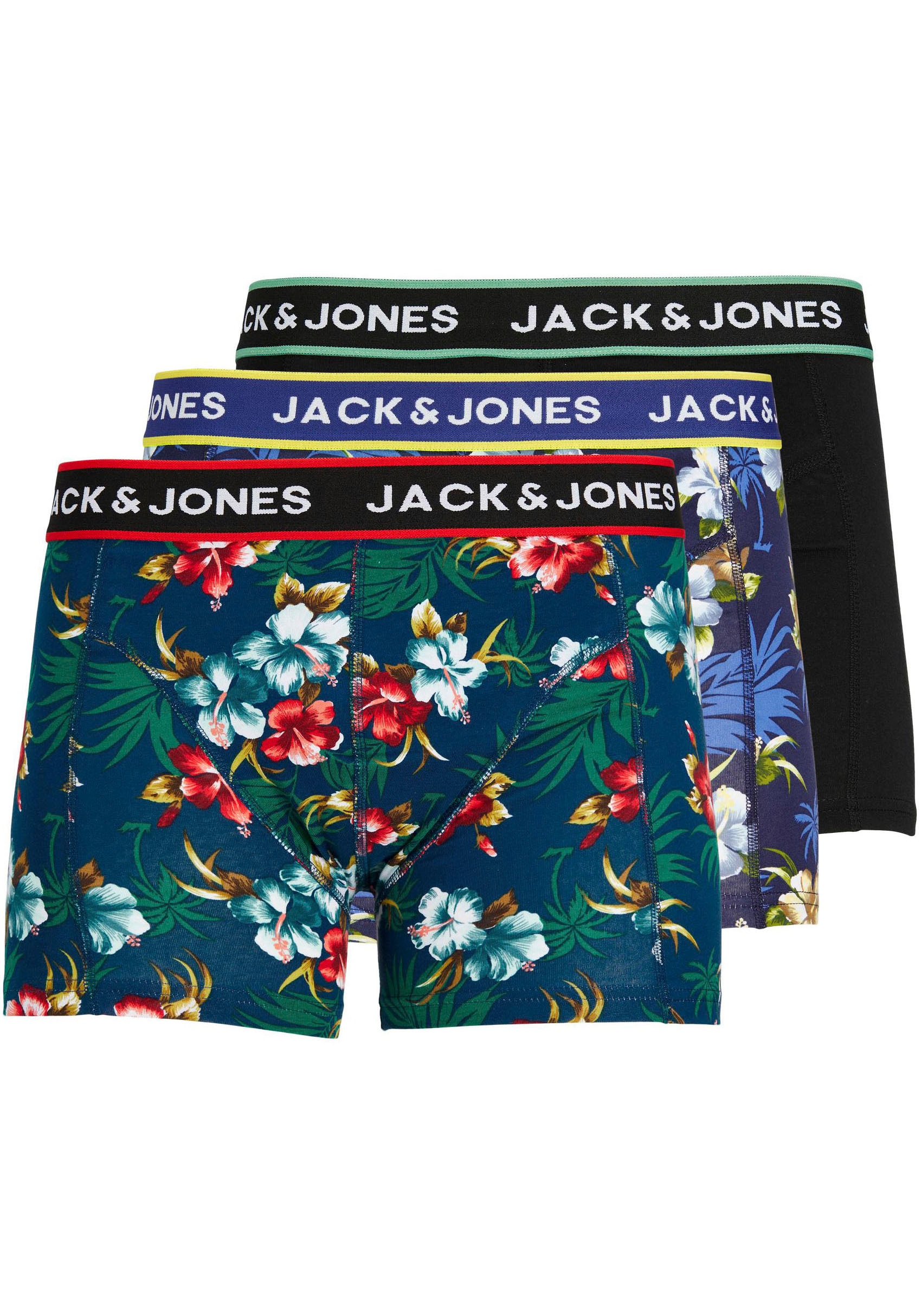 Jack & Jones Trunk »JACFLOWER TRUNKS 3 PACK.NOOS«, (Packung, 3 St.)