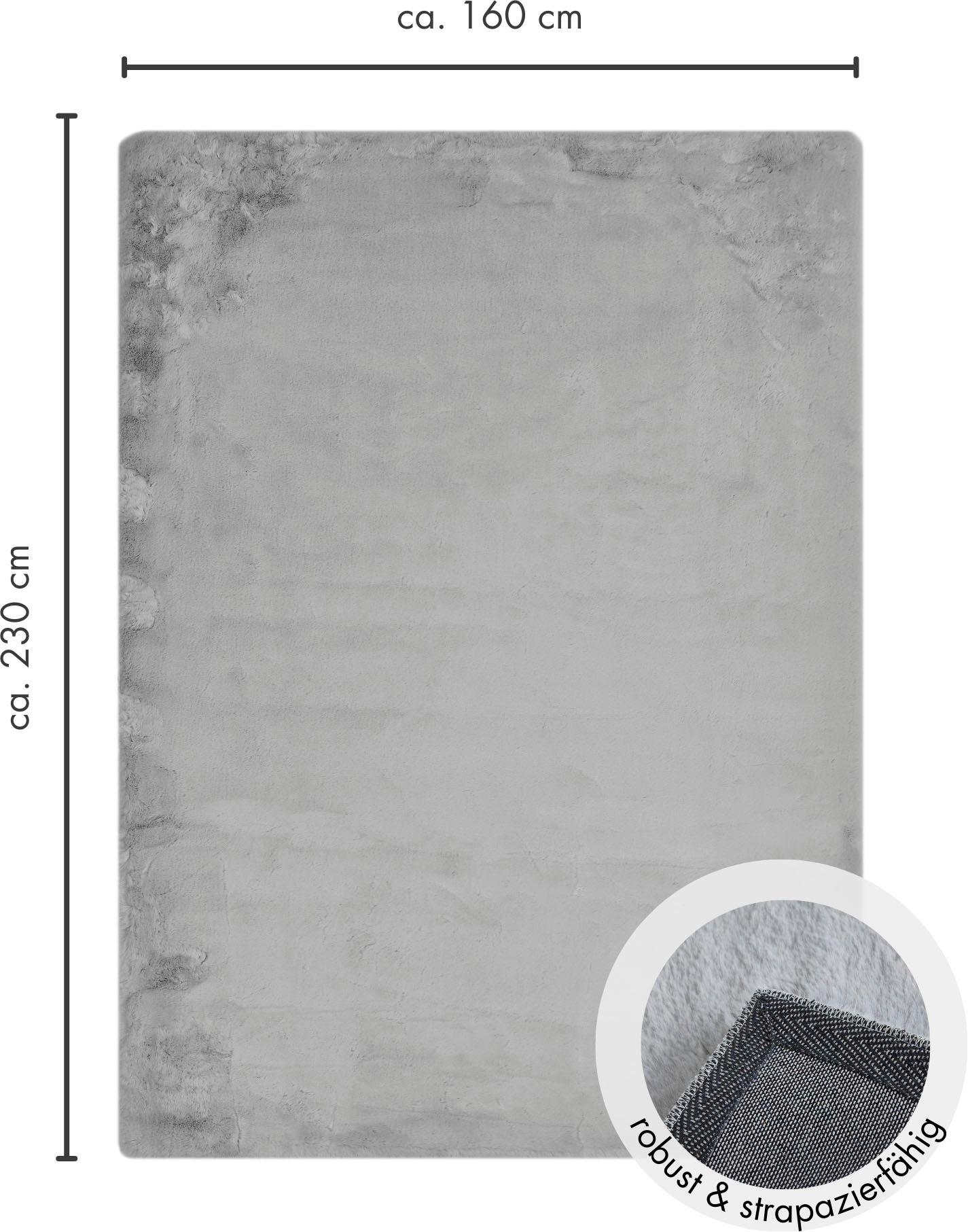 LUXOR living Fellteppich »Novara«, rechteckig, 30 mm Höhe, Kunstfell, Kaninchenfell-Haptik, besonders weicher Hochflor