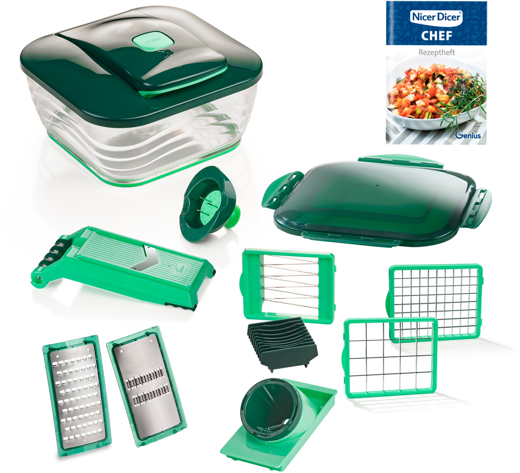 Genius Zerkleinerer »Nicer Dicer Chef inkl. Julienne-Reib-Einsatz, Set 16-t günstig online kaufen