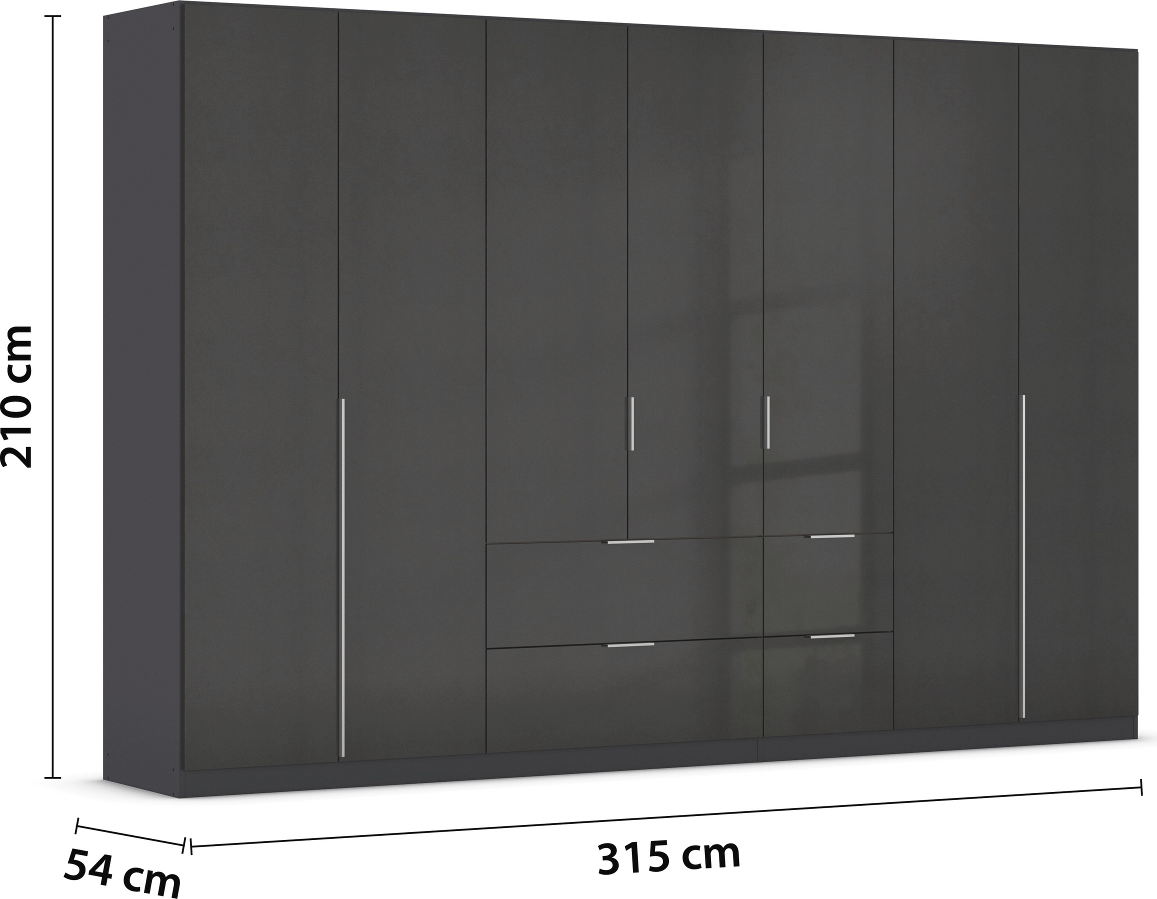 rauch Drehtürenschrank »Kleiderschrank Schrank Garderobe AGORDO mit Dekor- oder Hochglanzfront«, mit Außenschubkästen, in 6 Breiten und 2 Höhen MADE IN GERMANY