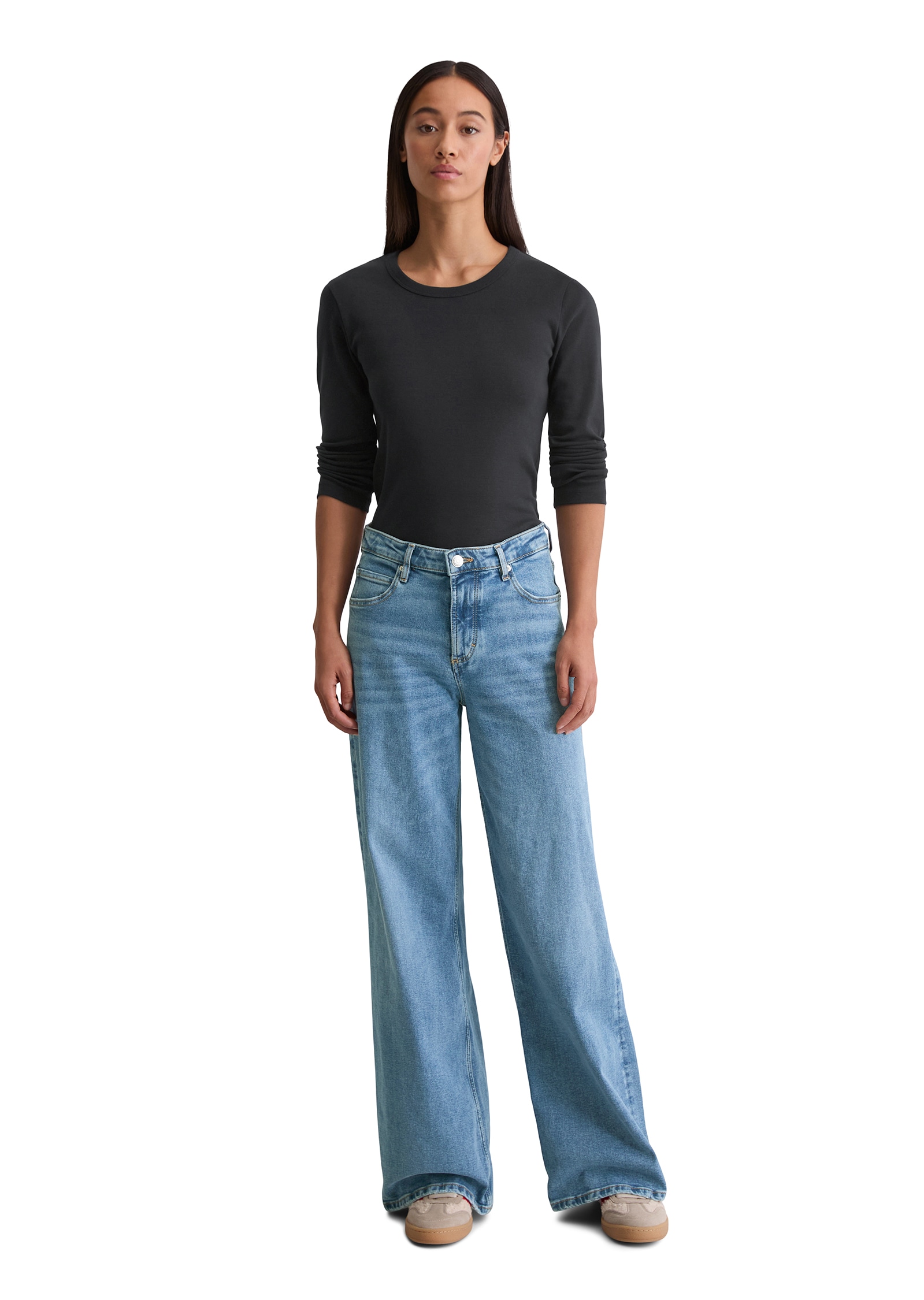 Marc O'Polo Relax-fit-Jeans »Model Lania wide aus Organic-Cotton-Polyester-Stretch«