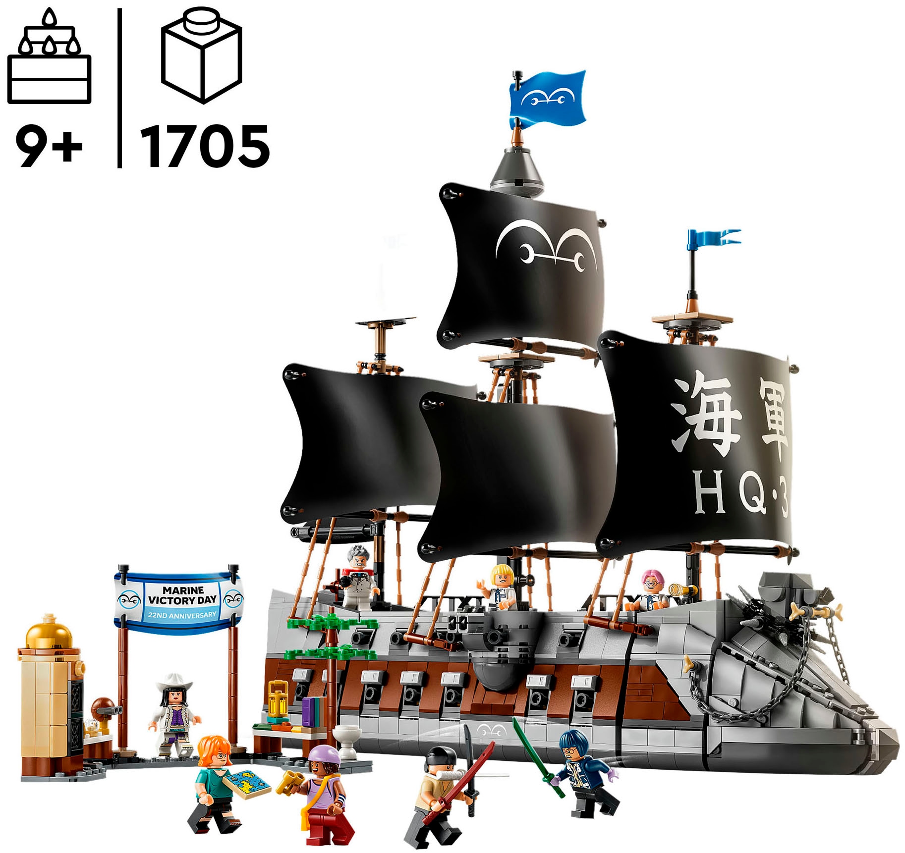 LEGO® Konstruktionsspielsteine »Garps Marineschlachtschiff (75646), LEGO ONE PIECE« Made in Europe