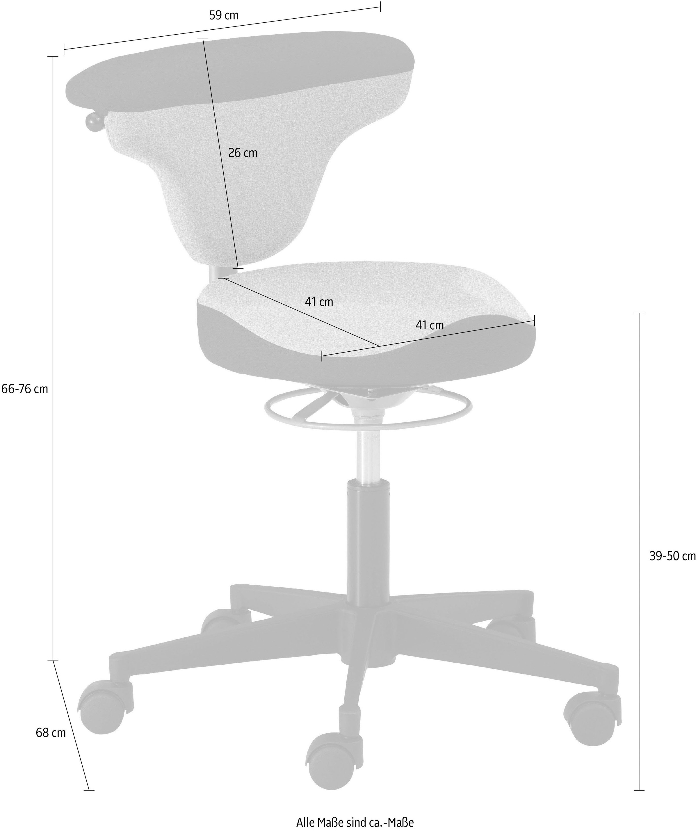 Mayer Sitzmöbel Drehstuhl »1351V«, Struktur (recyceltes Polyester), belastbar bis 140 kg