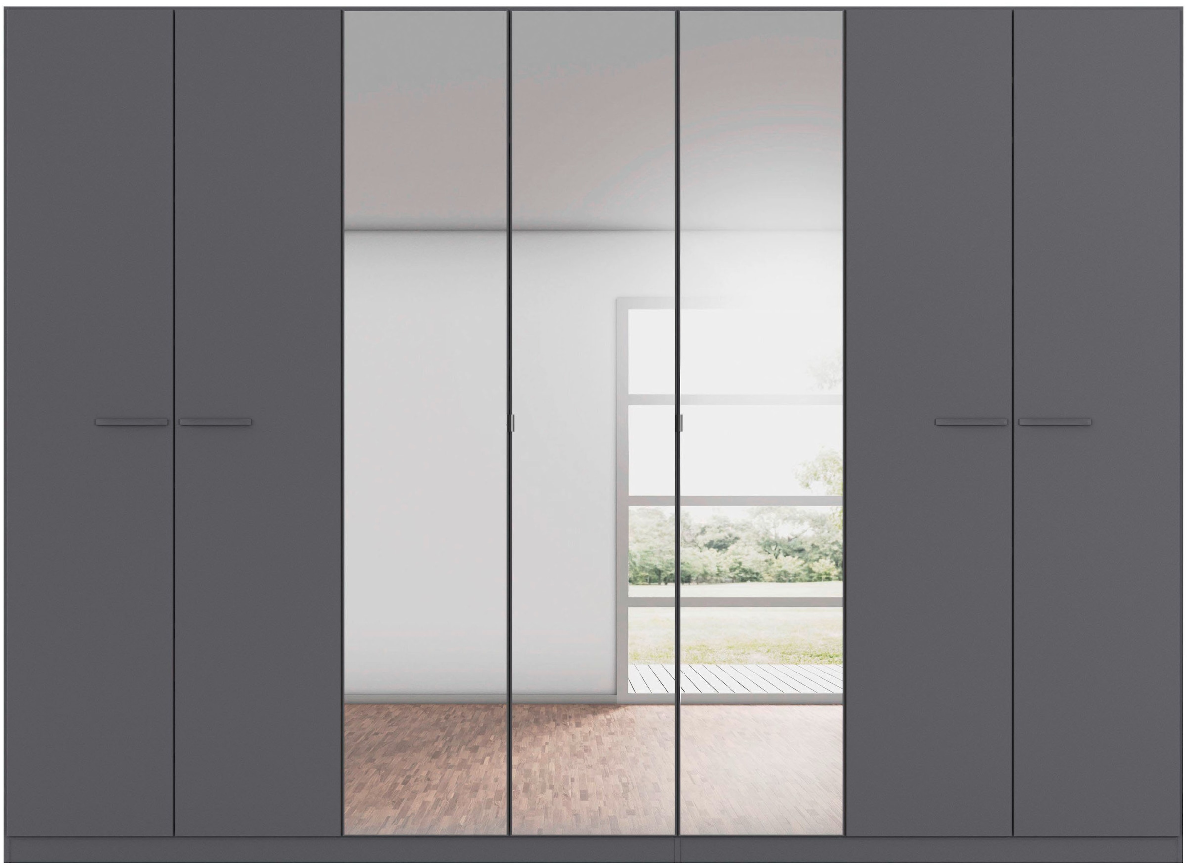rauch Drehtürenschrank »Kleiderschrank Schrank Garderobe TOPSELLER OTELI inkl. Inneneinteilung«, (erhältlich in Breiten 91-360 cm, ab Breite 136cm inkl. Innenschubladen), mit zusätzlichen Einlegeböden, optional mit Spiegel MADE IN GERMANY