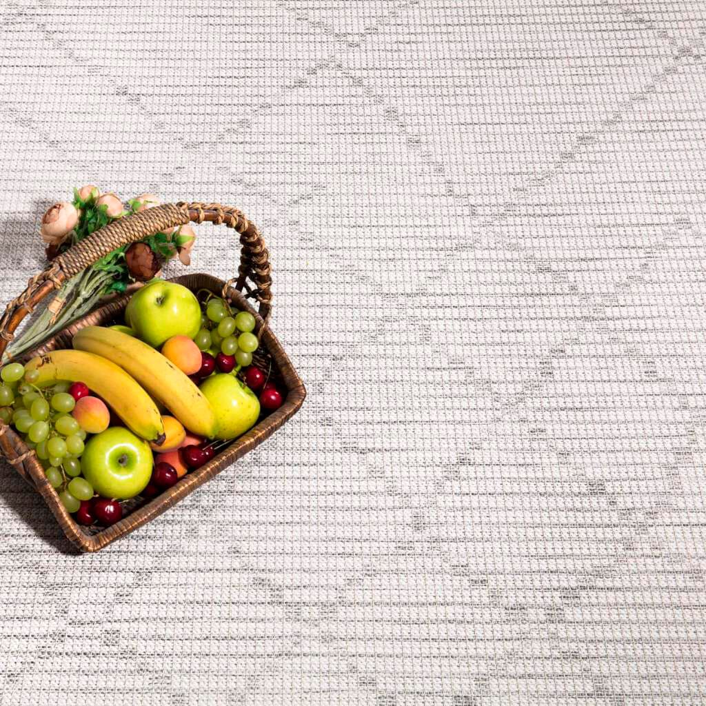 Carpet City Outdoorteppich »PALM3526«, rechteckig, 5 mm Höhe, Wetterfest & UV-beständig, für Balkon, Terrasse, Küche, flach gewebt