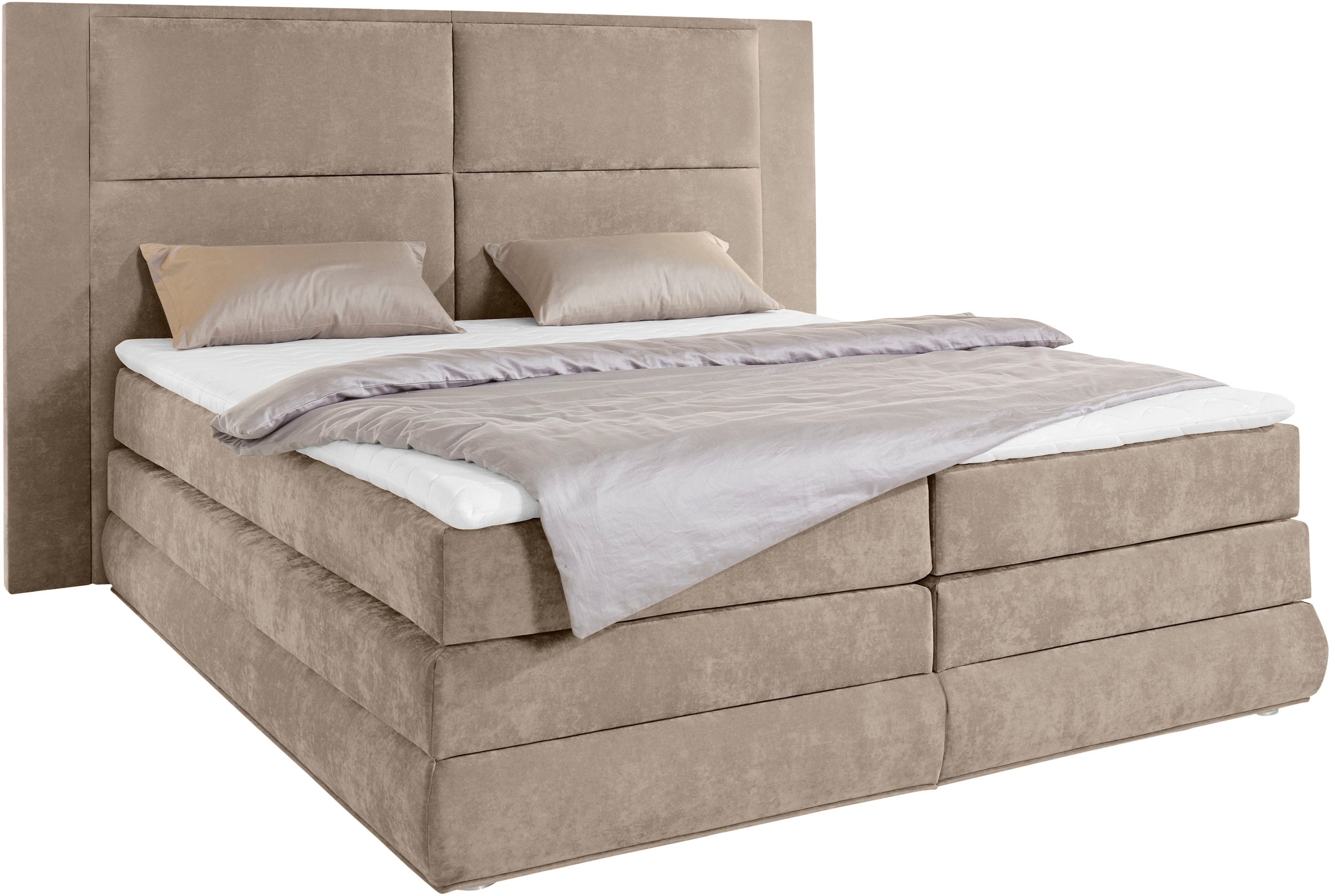 COLLECTION AB Boxspringbett Copenhagen, inklusive Bettkasten und Topper, wahlweise mit LED-Beleuchtung