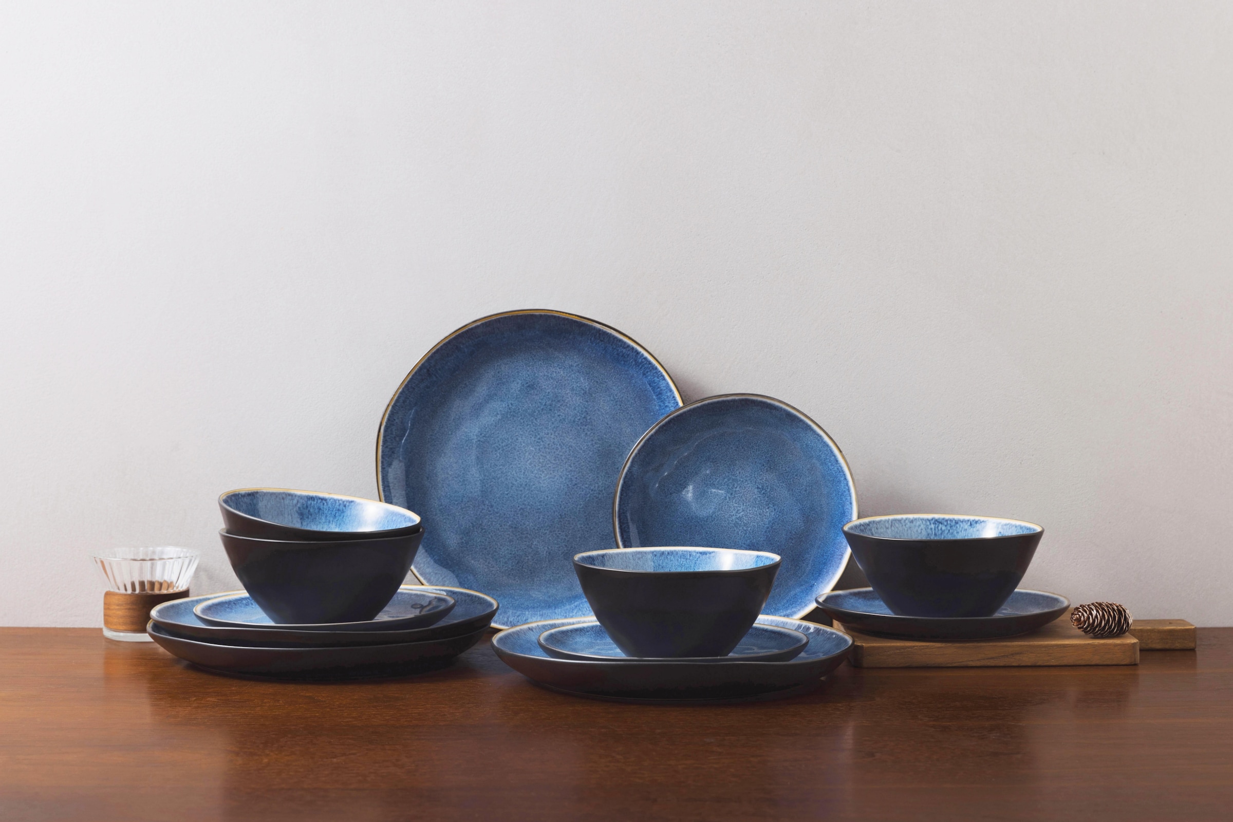 OTTO home Tafelservice »Teller Set, Service Allden« Teller Set, jedes Stück ein Unikat, 12 Teile, für 4 Personen