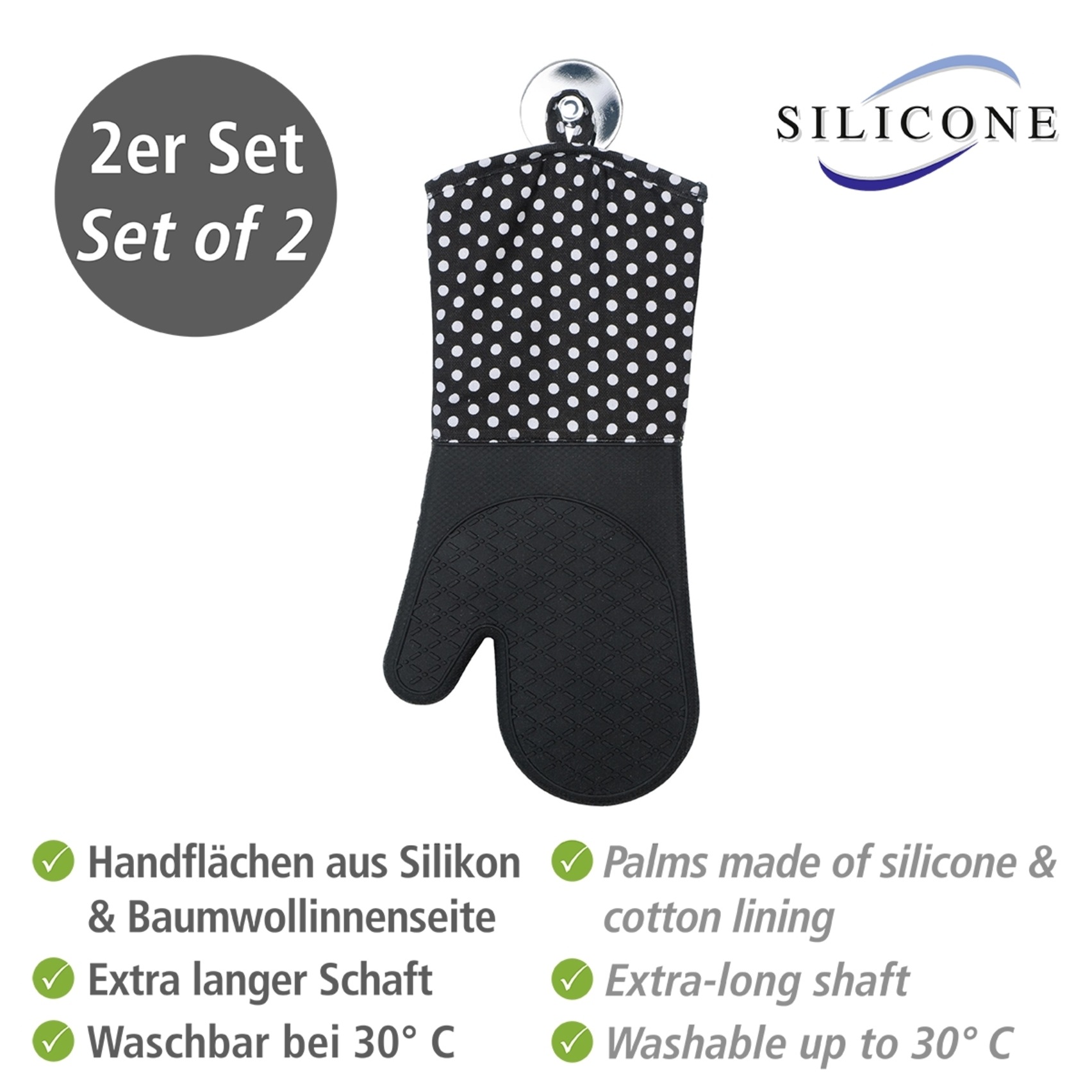 WENKO Topfhandschuhe »Modell Silikon«, (Set, 2 tlg.), Ofen- und Grillhandsc günstig online kaufen