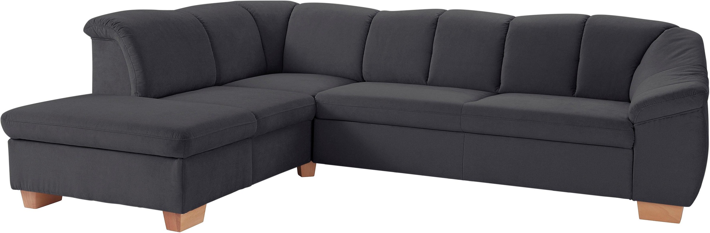 sit&more Ecksofa »Santo L-Form«, mit Federkern, wahlweise mit Bettfunktion und Stauraum