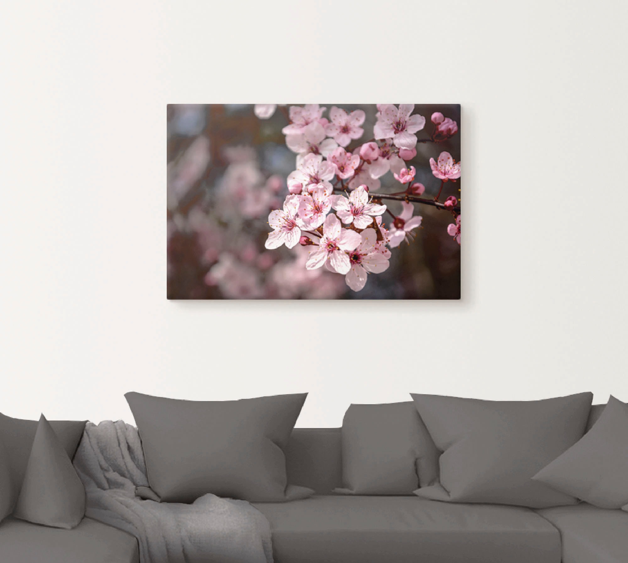 Artland Leinwandbild »Kirschblüten Nahaufnahme im Sonnenlicht« 1 Stk. tlg. günstig online kaufen