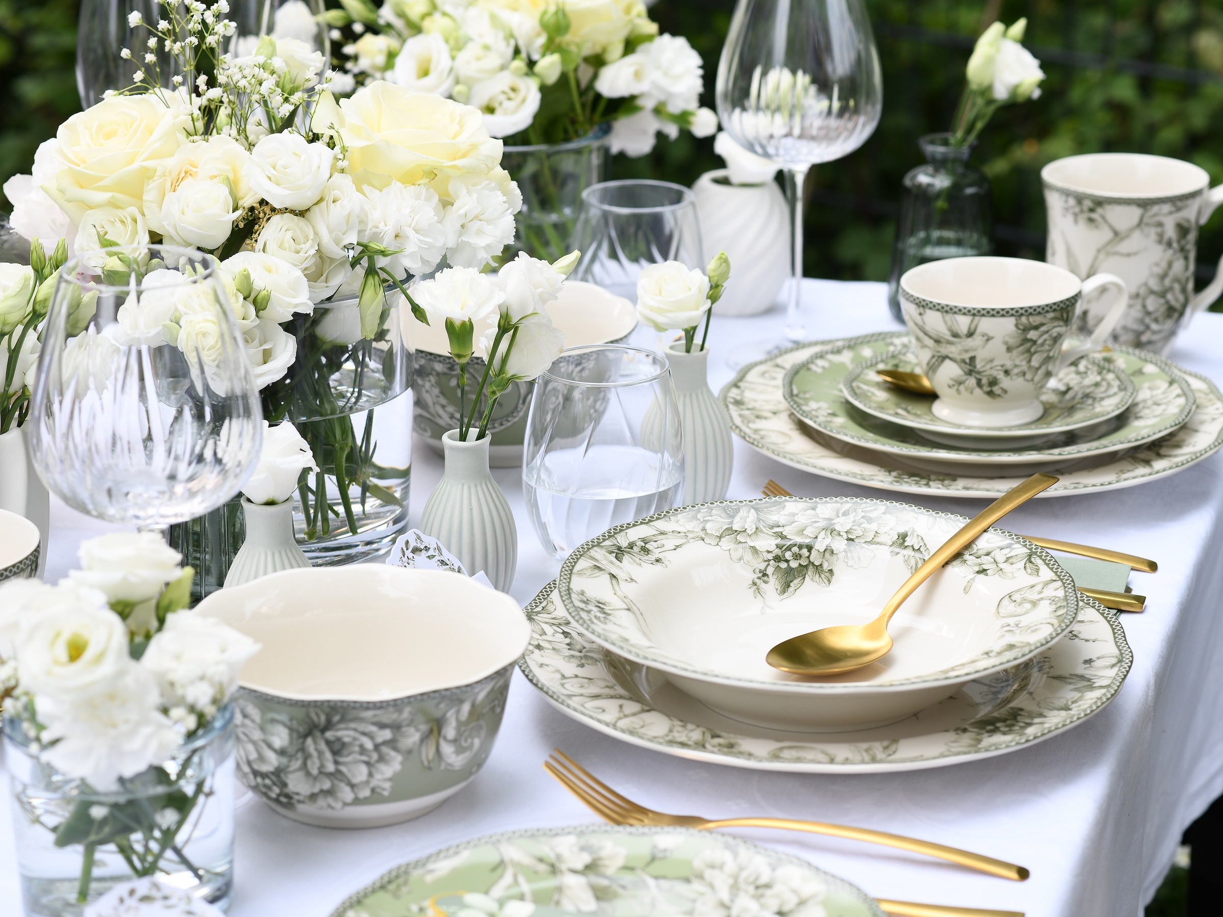 CreaTable Kombiservice »Adelaide, Service 16-tlg.« Nostalgischer Vintage Dekor, Elegante Form