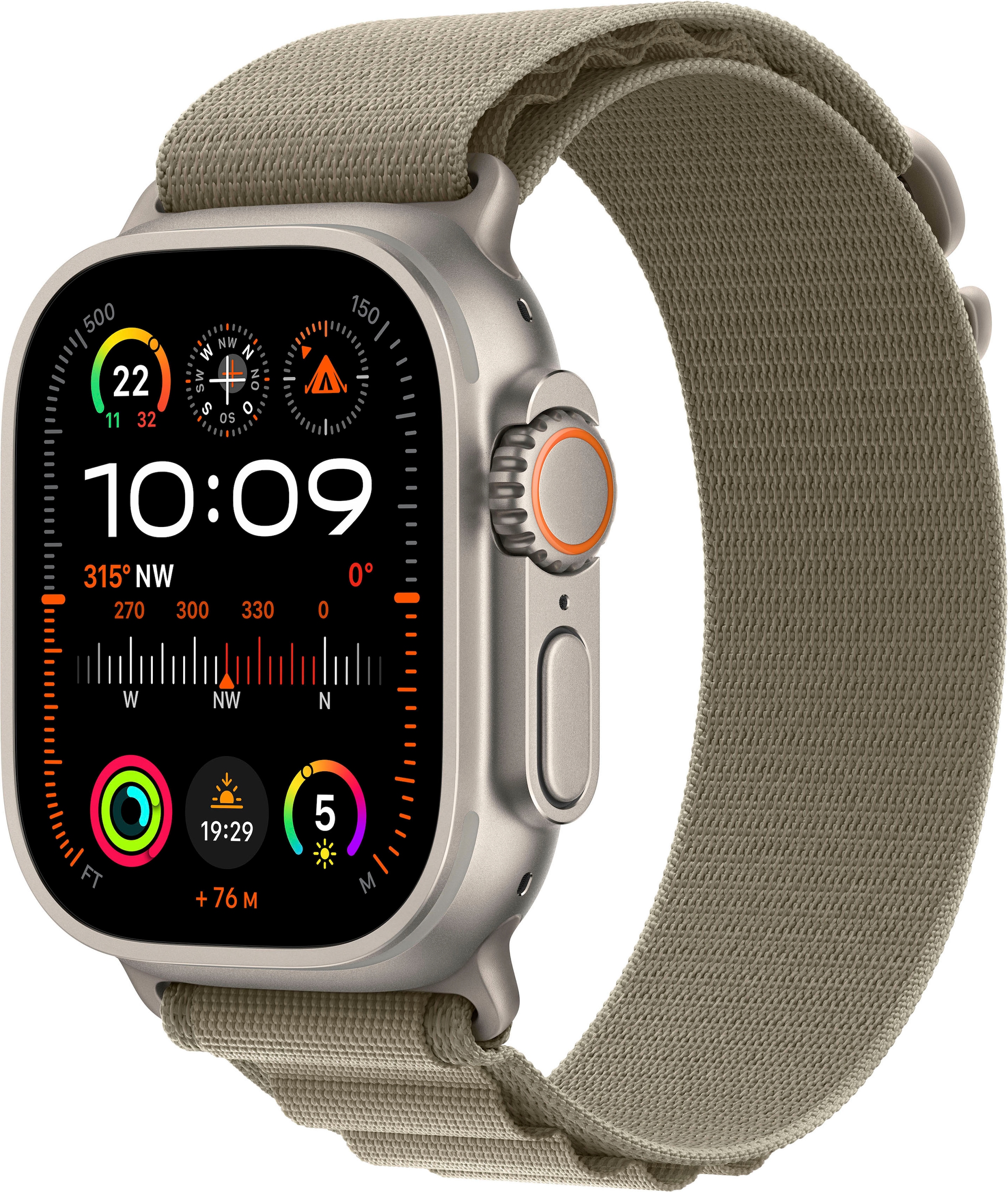 Smartwatch »Watch Ultra 2 GPS 49 mm + Cellular Titanium M«, (Watch OS 10 Alpine Loop)