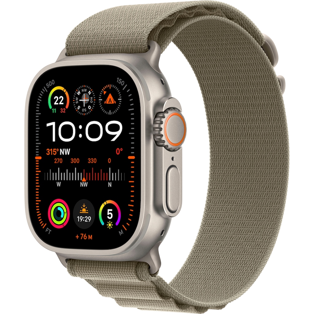 Apple Smartwatch »Watch Ultra 2 GPS 49 mm + Cellular Titanium M«, (Watch OS 10)