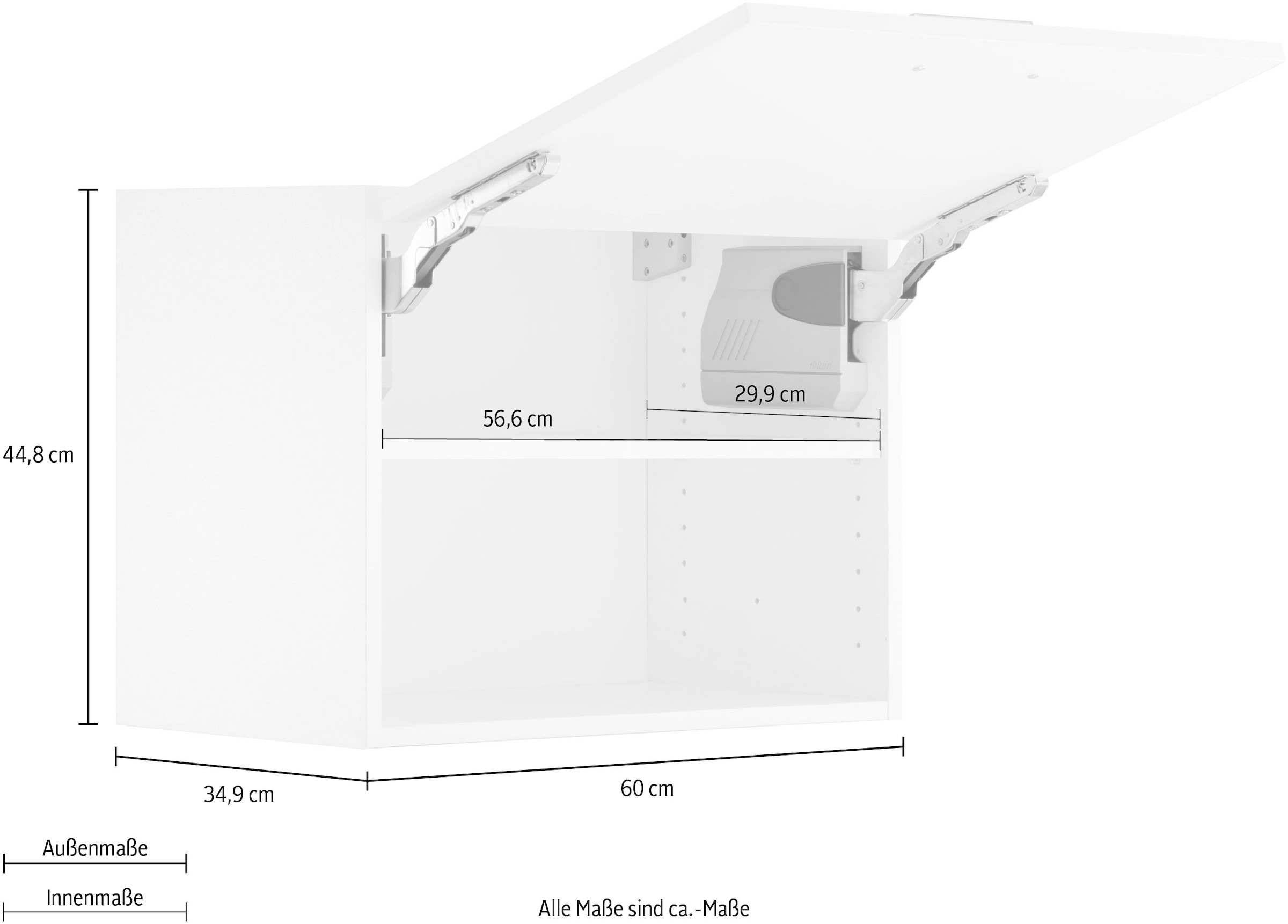 OPTIFIT Klapphängeschrank »Parma« Breite 60 cm