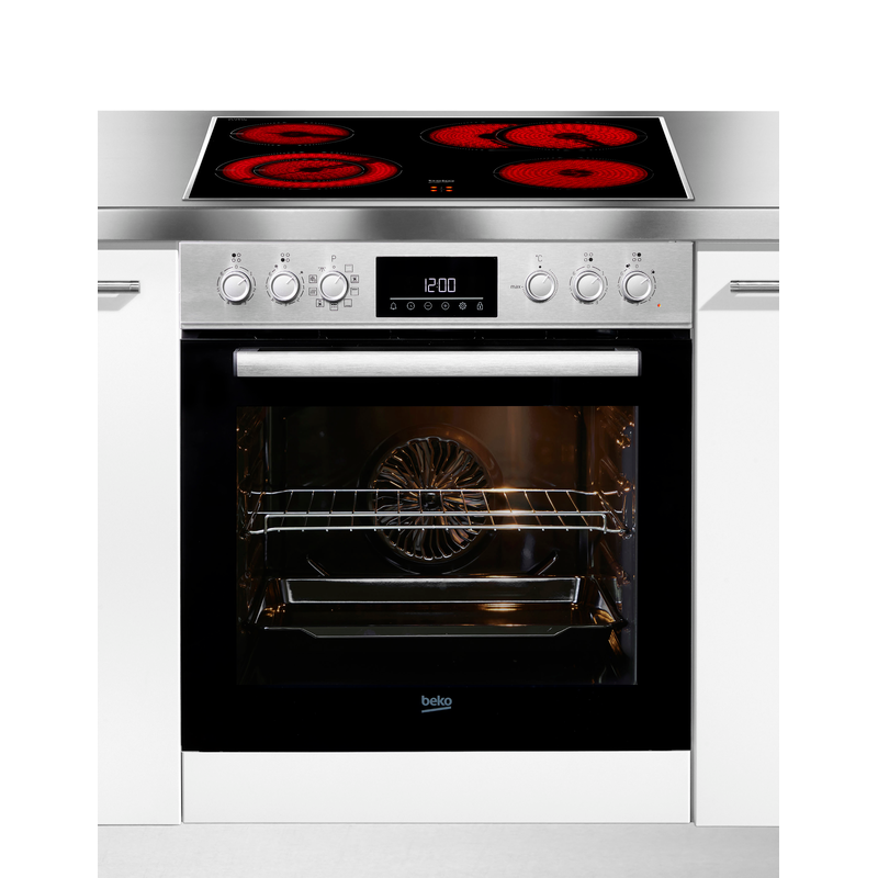 BEKO Elektro-Herd-Set »BBUE1132T0XMP 7727188444« Pyrolyse-Selbstreinigung edelstahl AeroPerfect