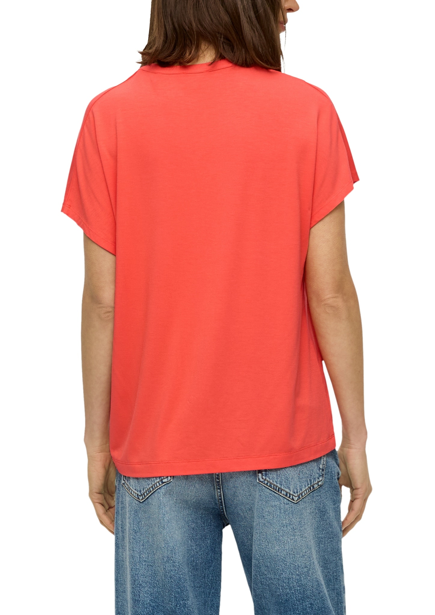 s.Oliver T-Shirt, mit kurzer Knopfleiste am Ausschnitt